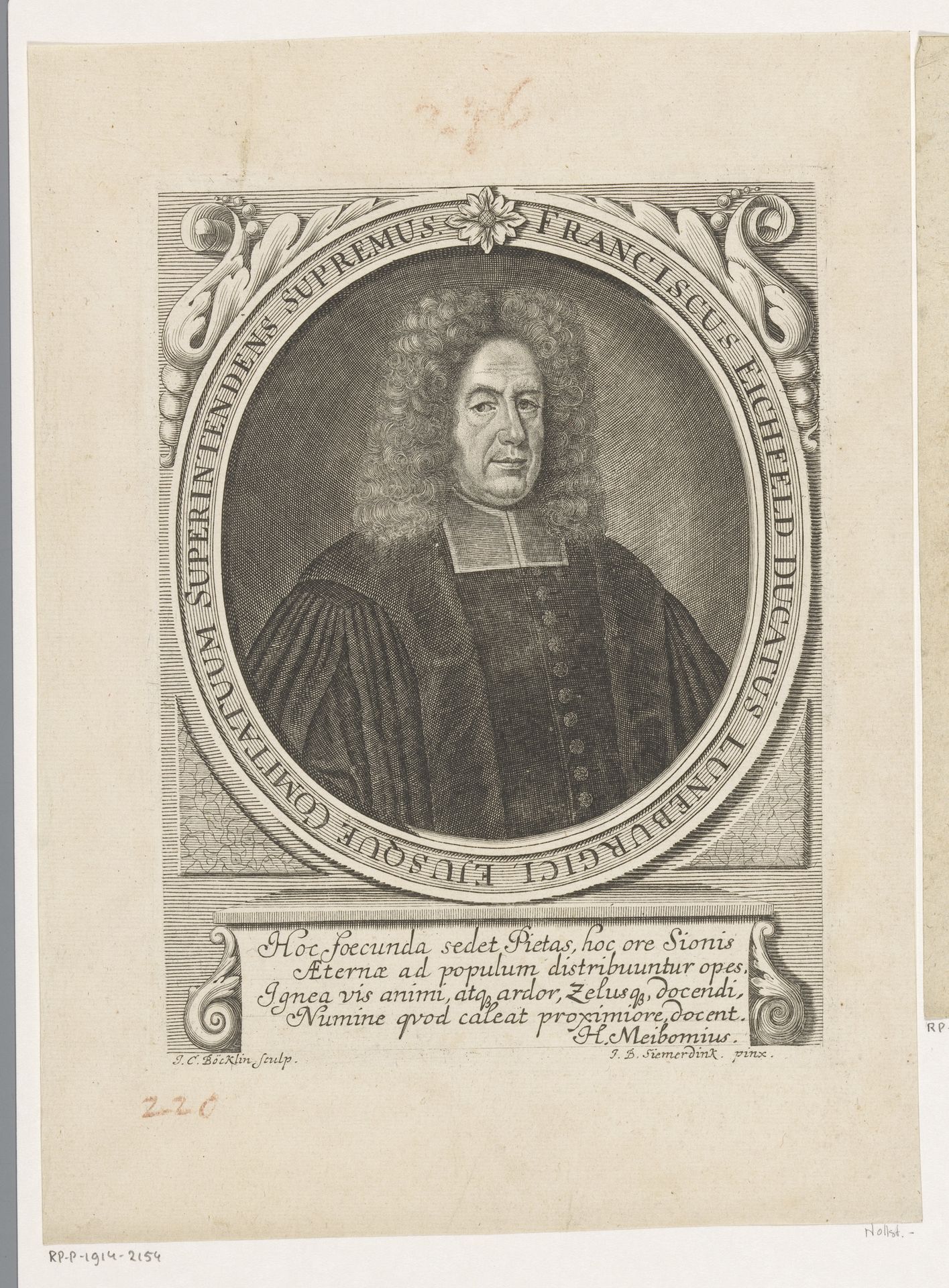 Portret van Franz Eichfeld by Johann Christoph Boecklin
