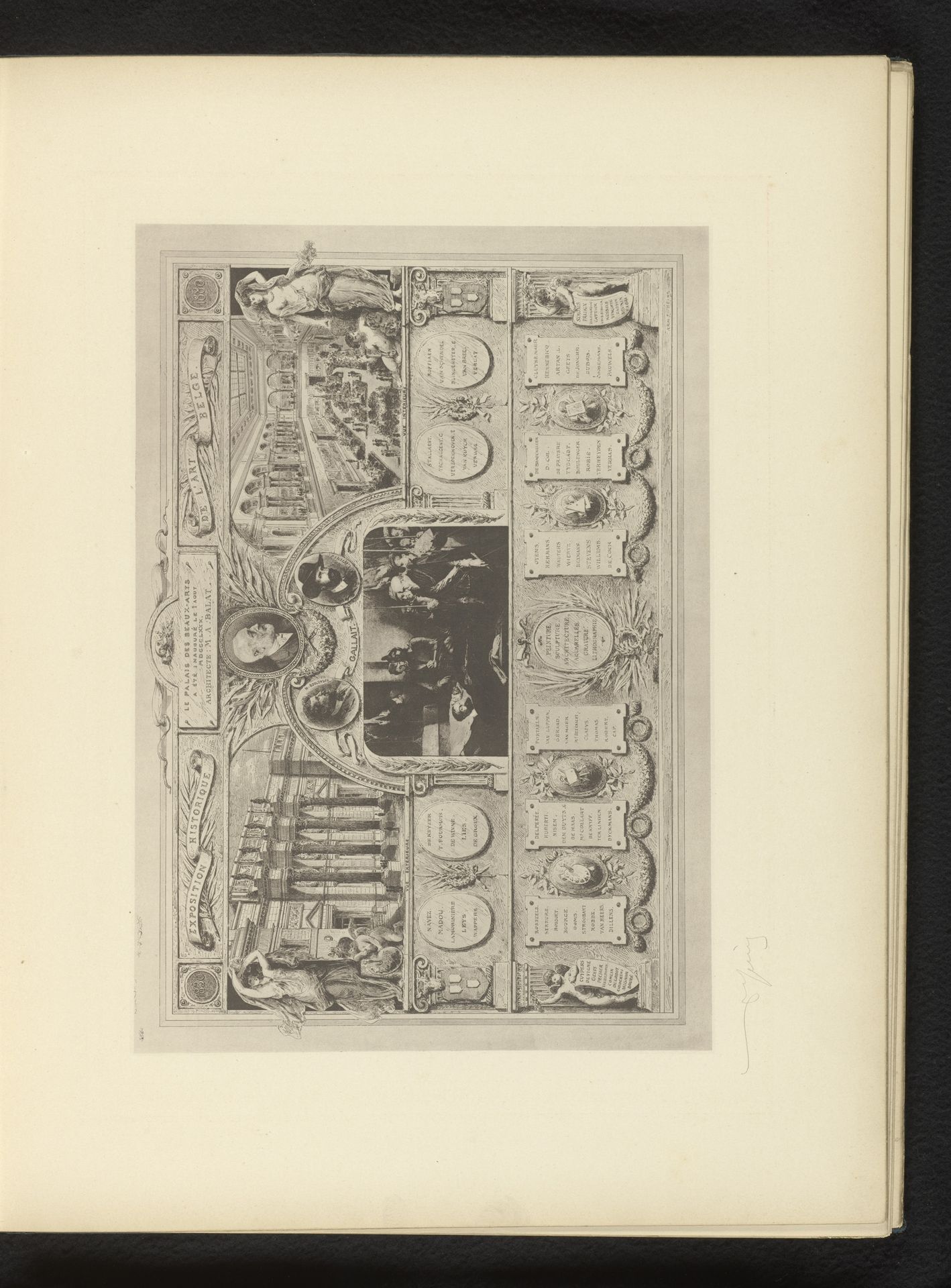 Reproductie van een gravure van de Exposition Nationale van 1830 en 1880 in Brussel, ter ere van het vijftigjarig bestaan, door Armand Heins by Anonymous