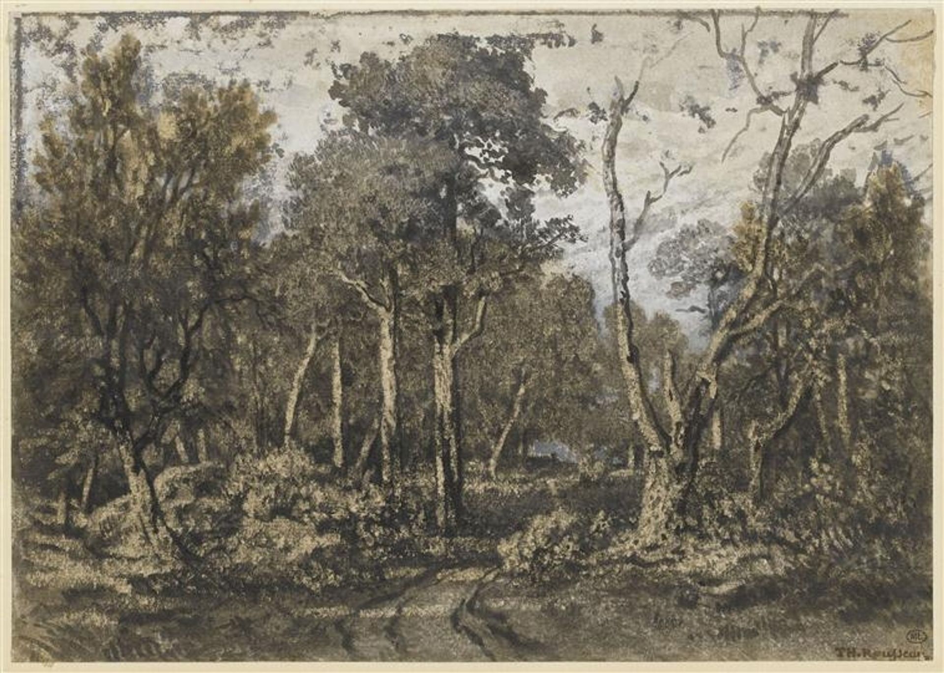 The oak tree crashed into the forest of Fontainebleau by Theodore Rousseau