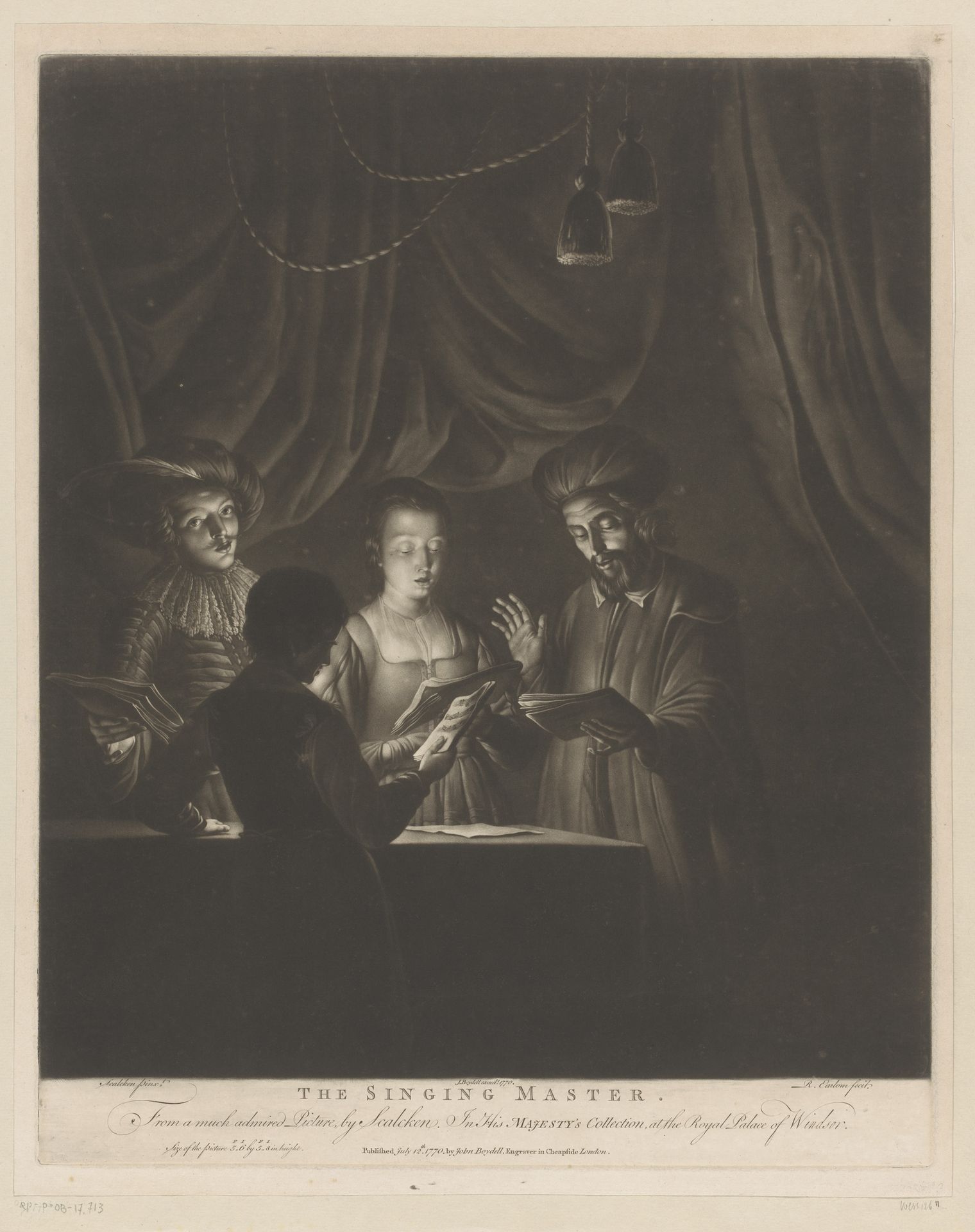 Zingend kwartet by Richard Earlom