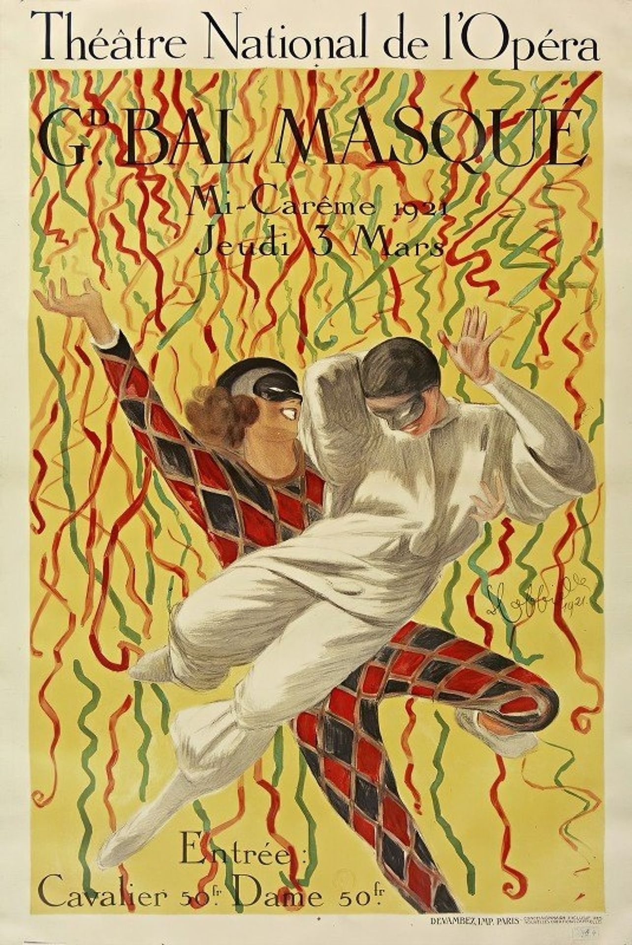 Théâtre National De L’opéra Grand Bal De La Mi-Carême by Leonetto Cappiello
