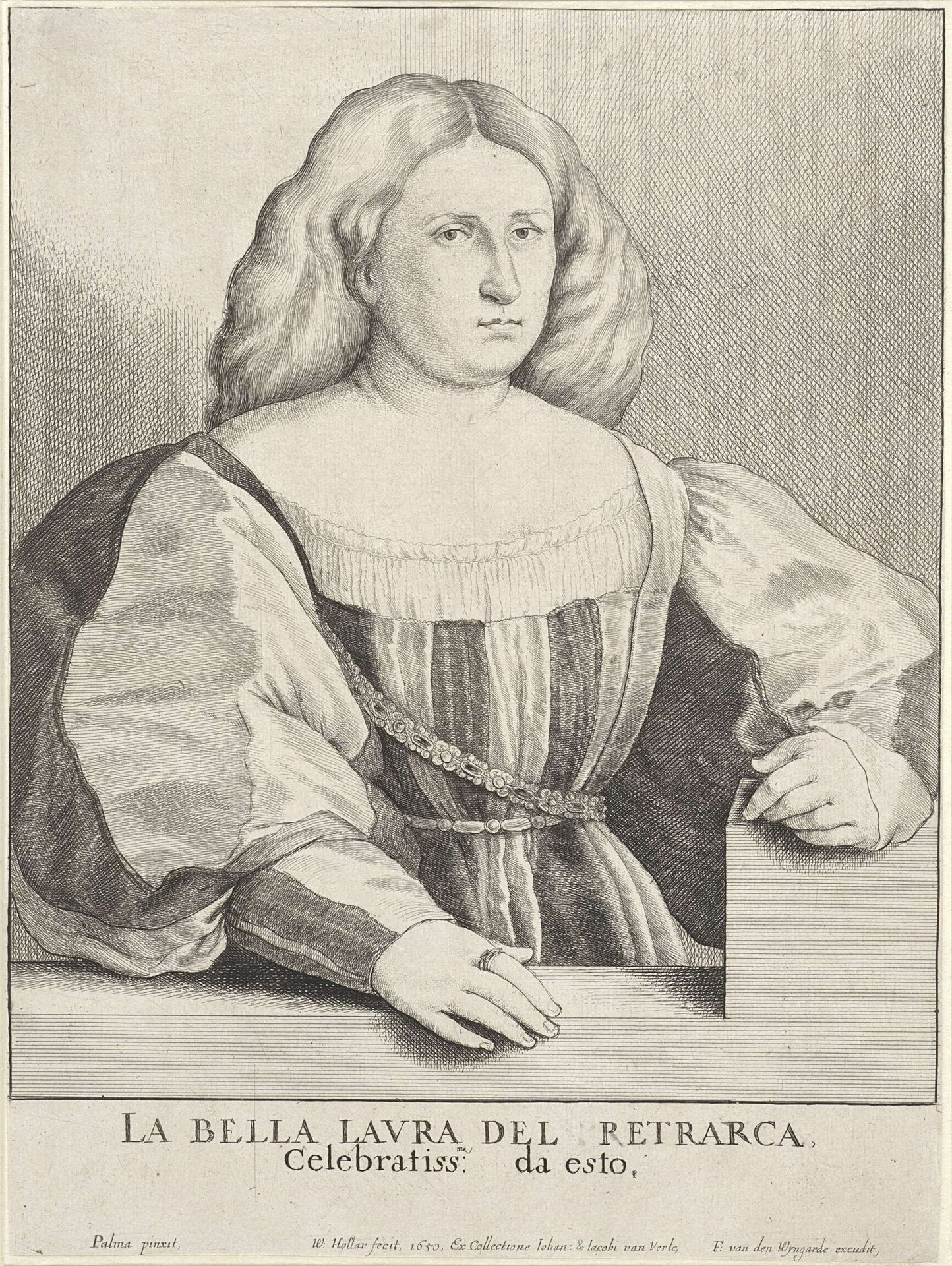 Portret van Catharina Cornaro by Wenceslaus Hollar