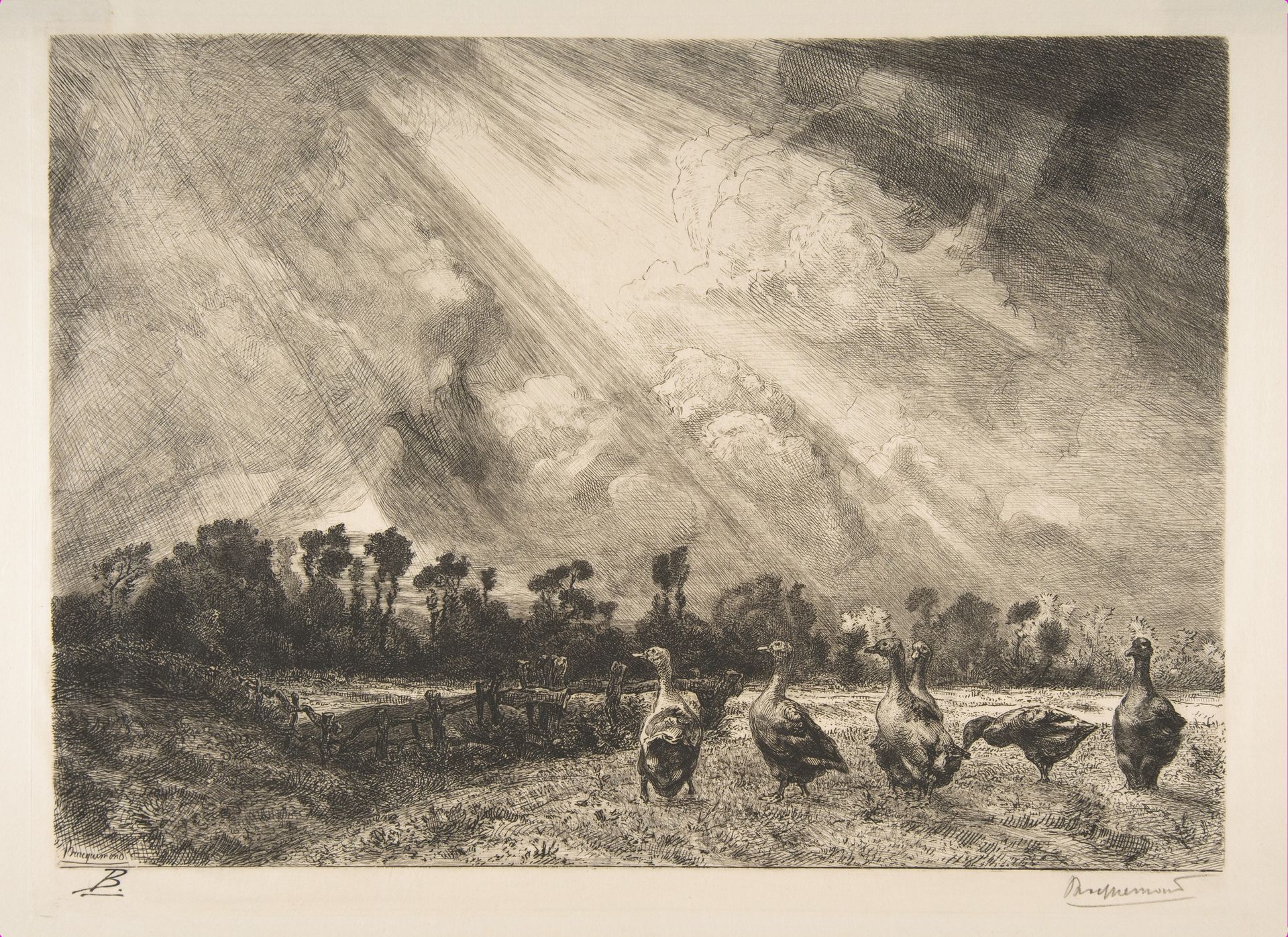 La Nuée d'orage by Félix Bracquemond