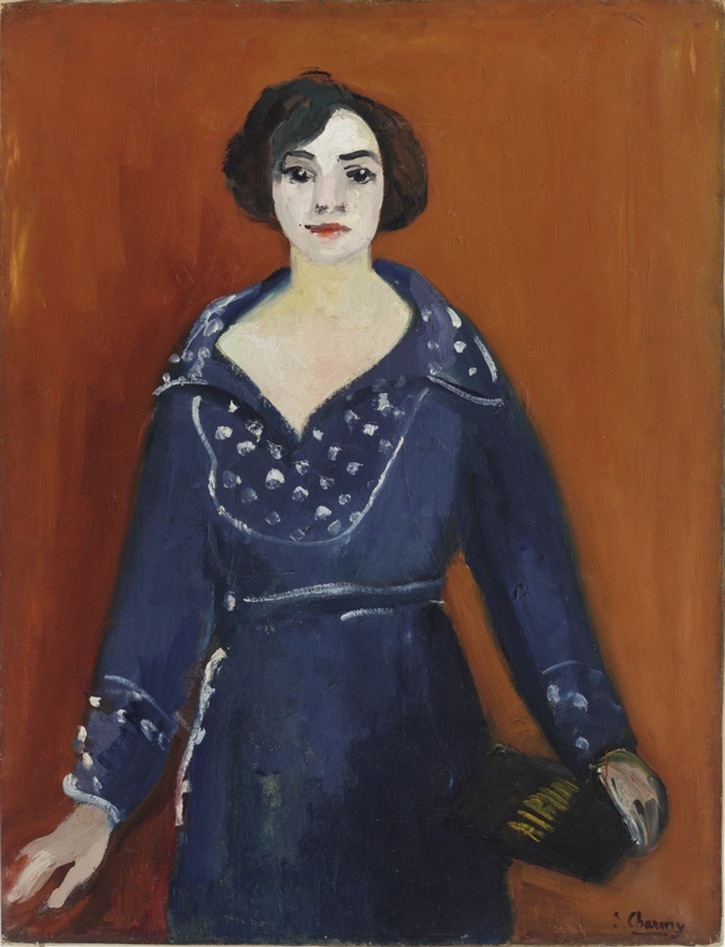 Self Portrait with Album by Émilie Charmy