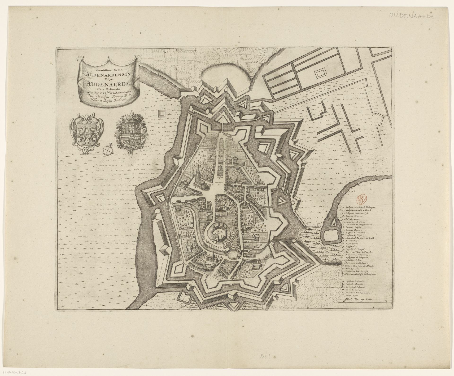 Plattegrond van Oudenaarde by Anonymous