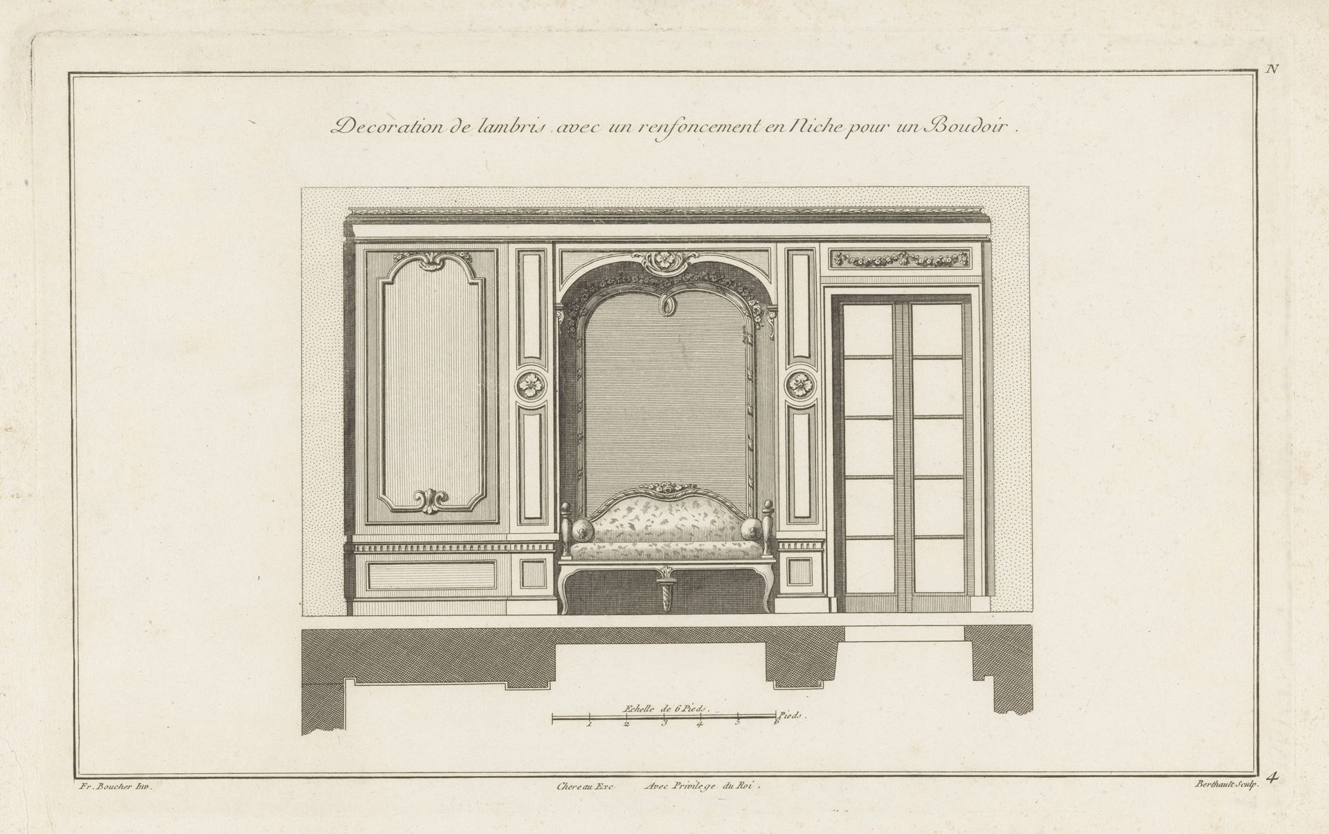 Boudoir met bank by Pierre Gabriel Berthault
