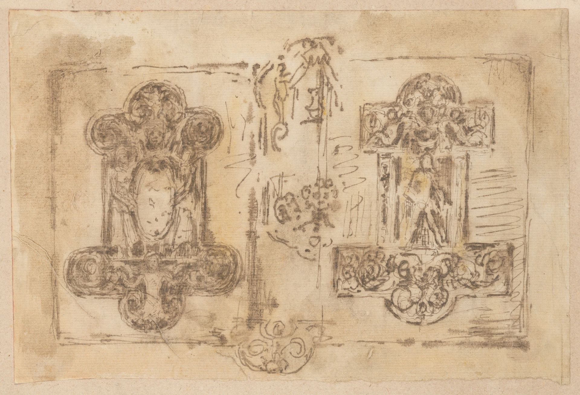 Two designs for ornamental plaques by Anonymous
