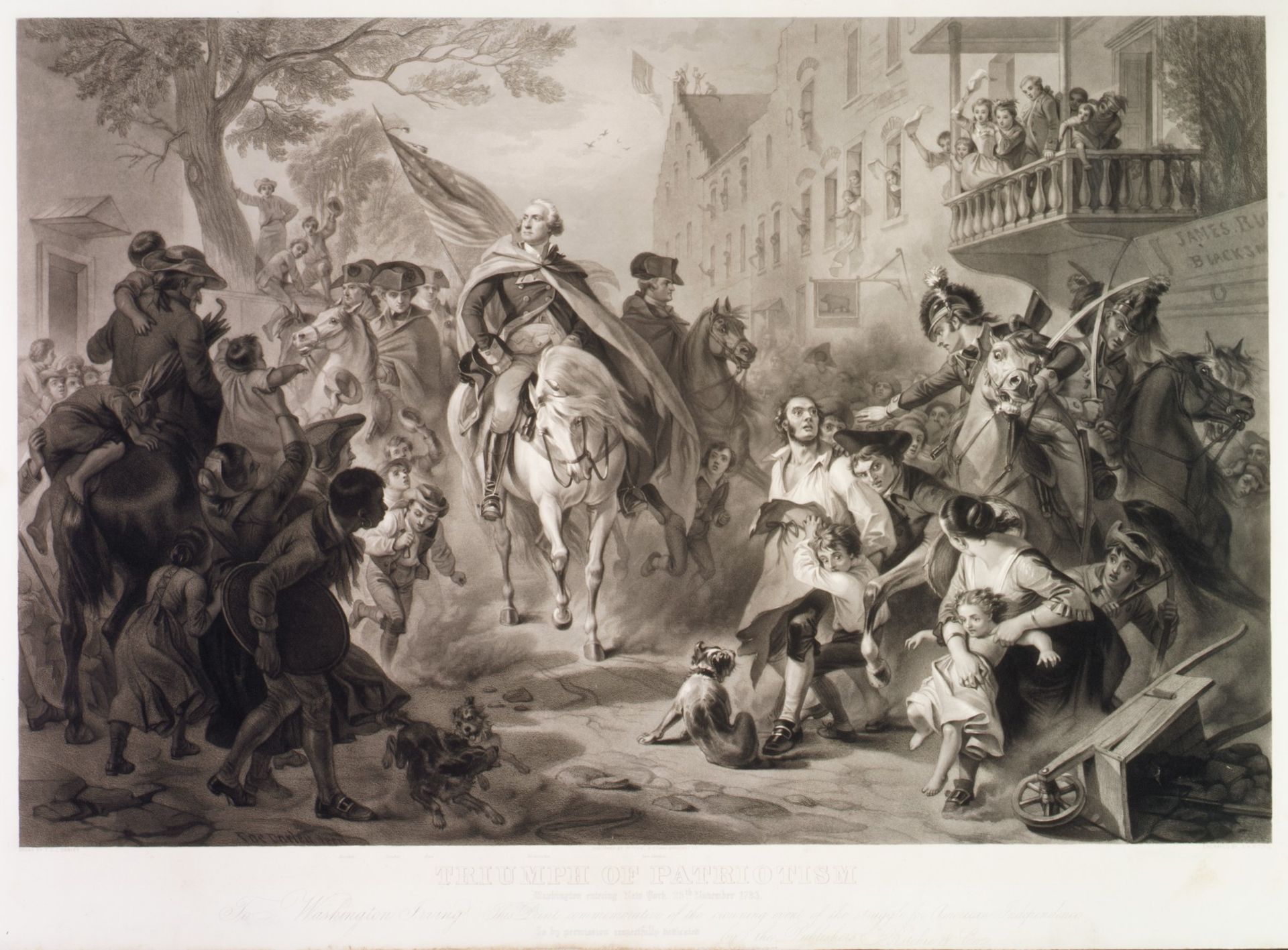 Triumph of Patriotism, Washington Entering New York, 25 November 1783 by Alexander Hay Ritchie