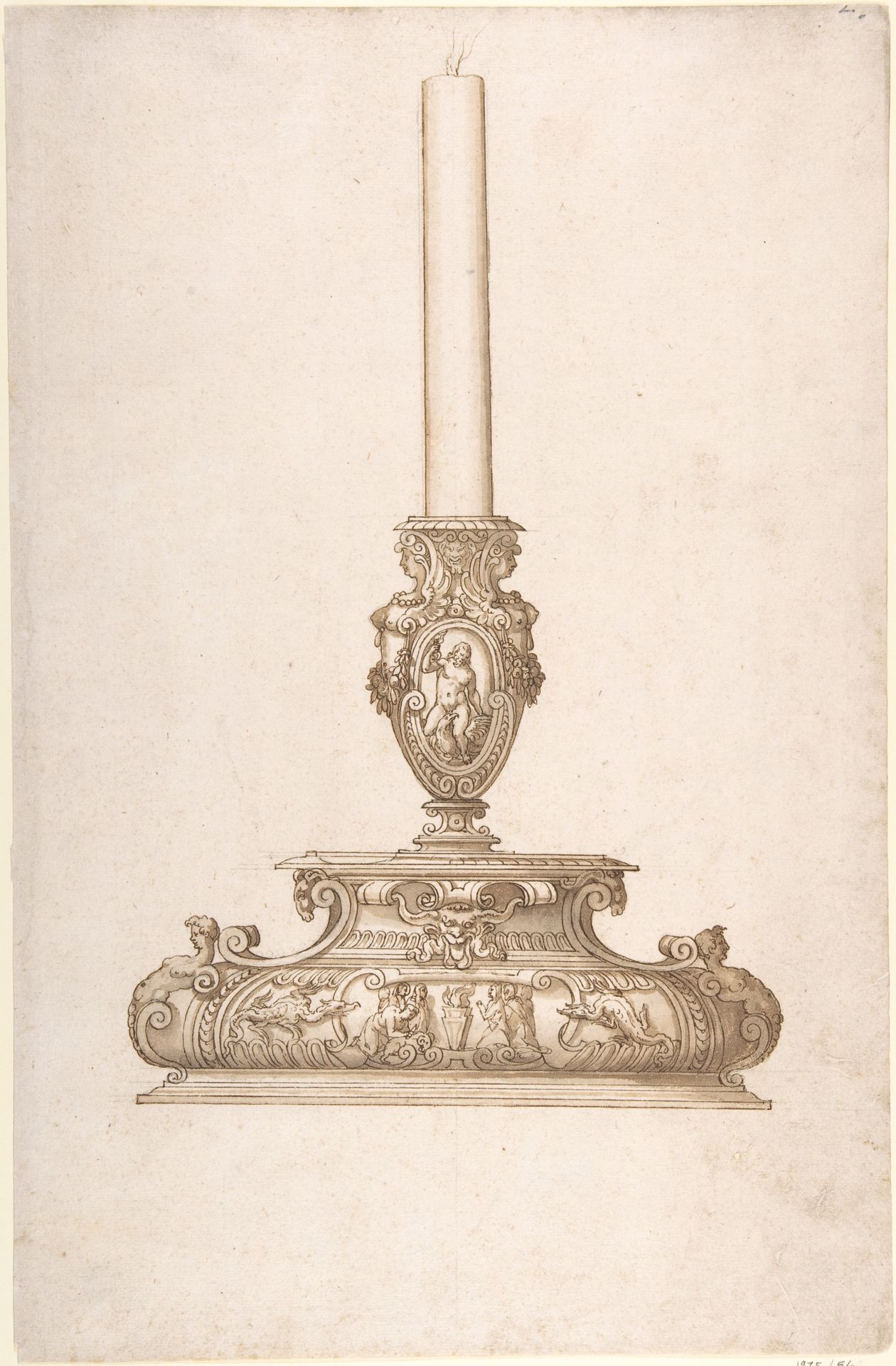 Design for a Candlestick by Ottavio Strada