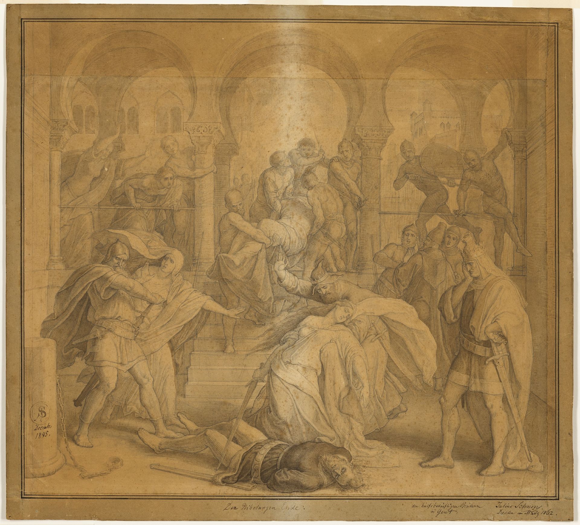 The Nibelungen's End - The Death of Kriemhild by Julius Schnorr von Carolsfeld