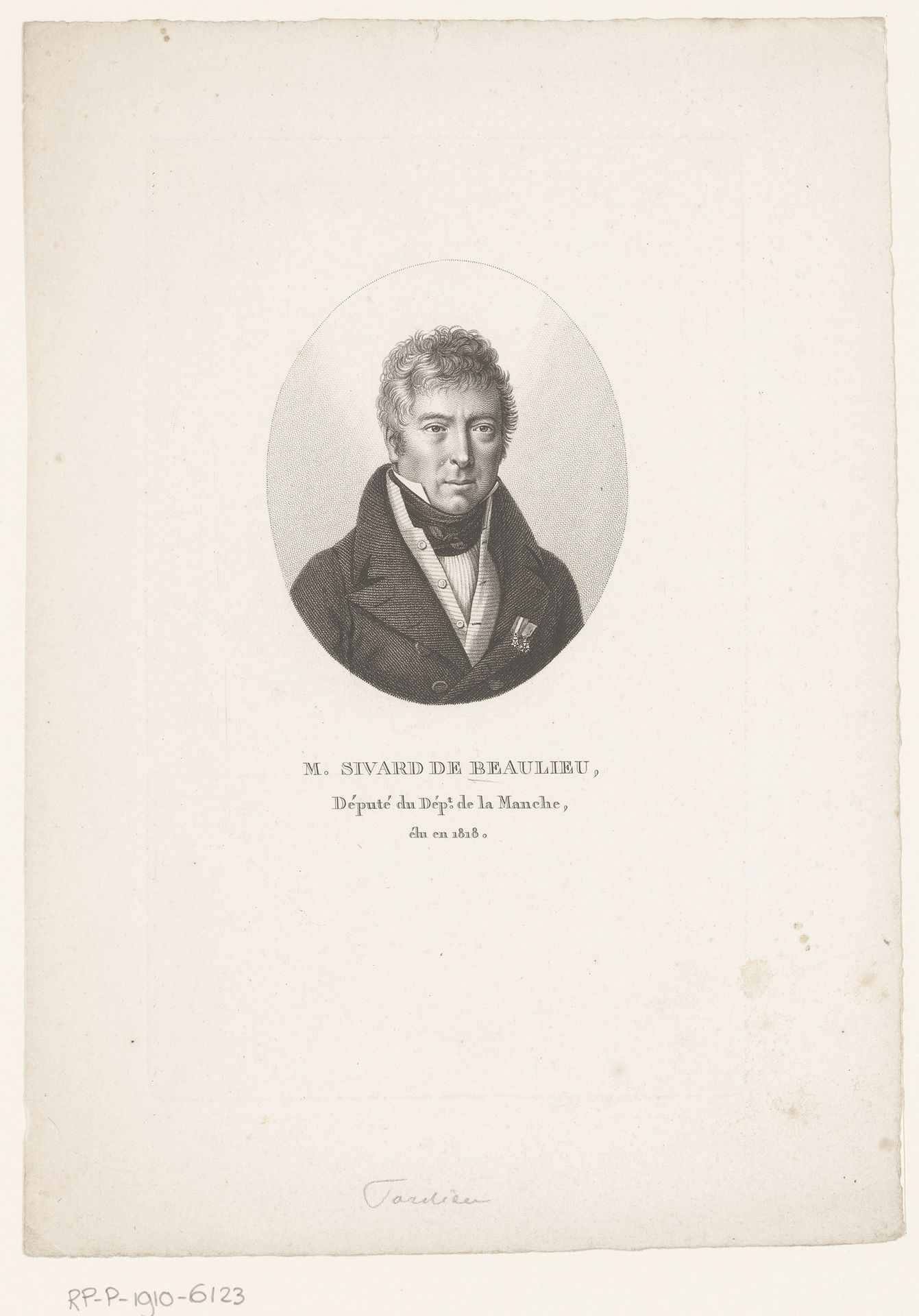 Portret van Sivard de Beaulieu by Ambroise Tardieu