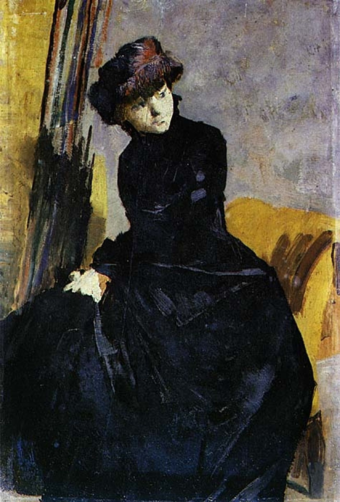 Lady dressed in black by Henrique Pousao