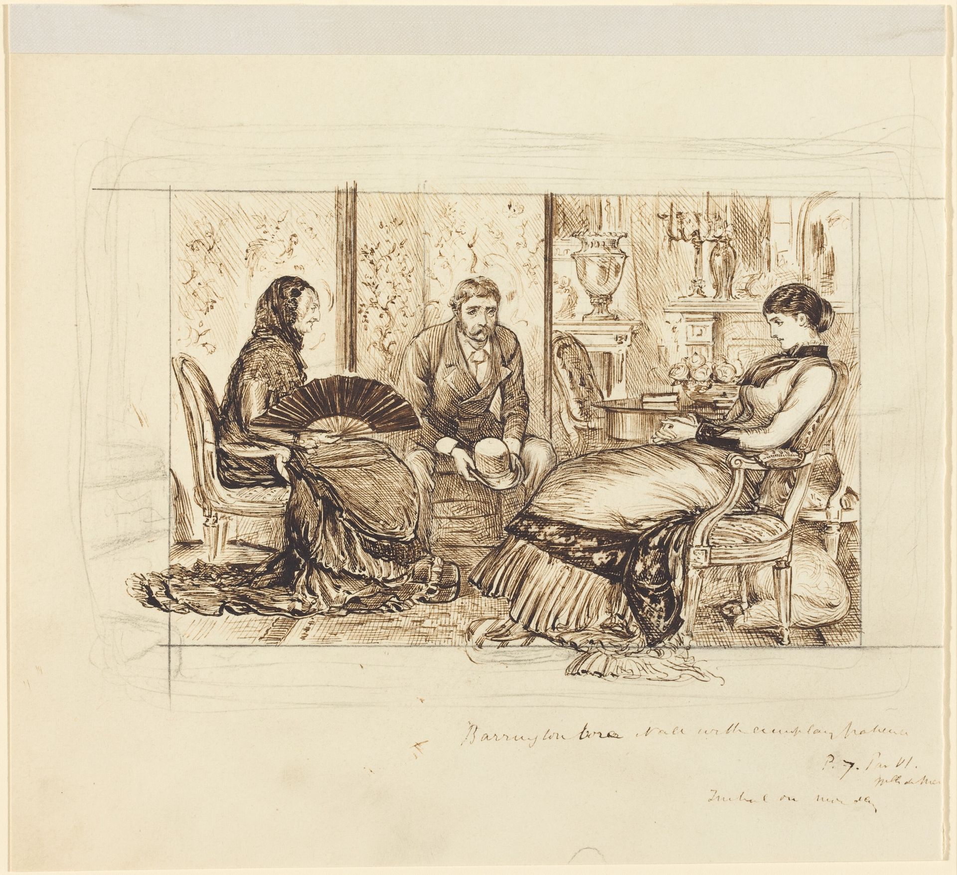 "Barrington bore it all with exemplary patience" by George Du Maurier