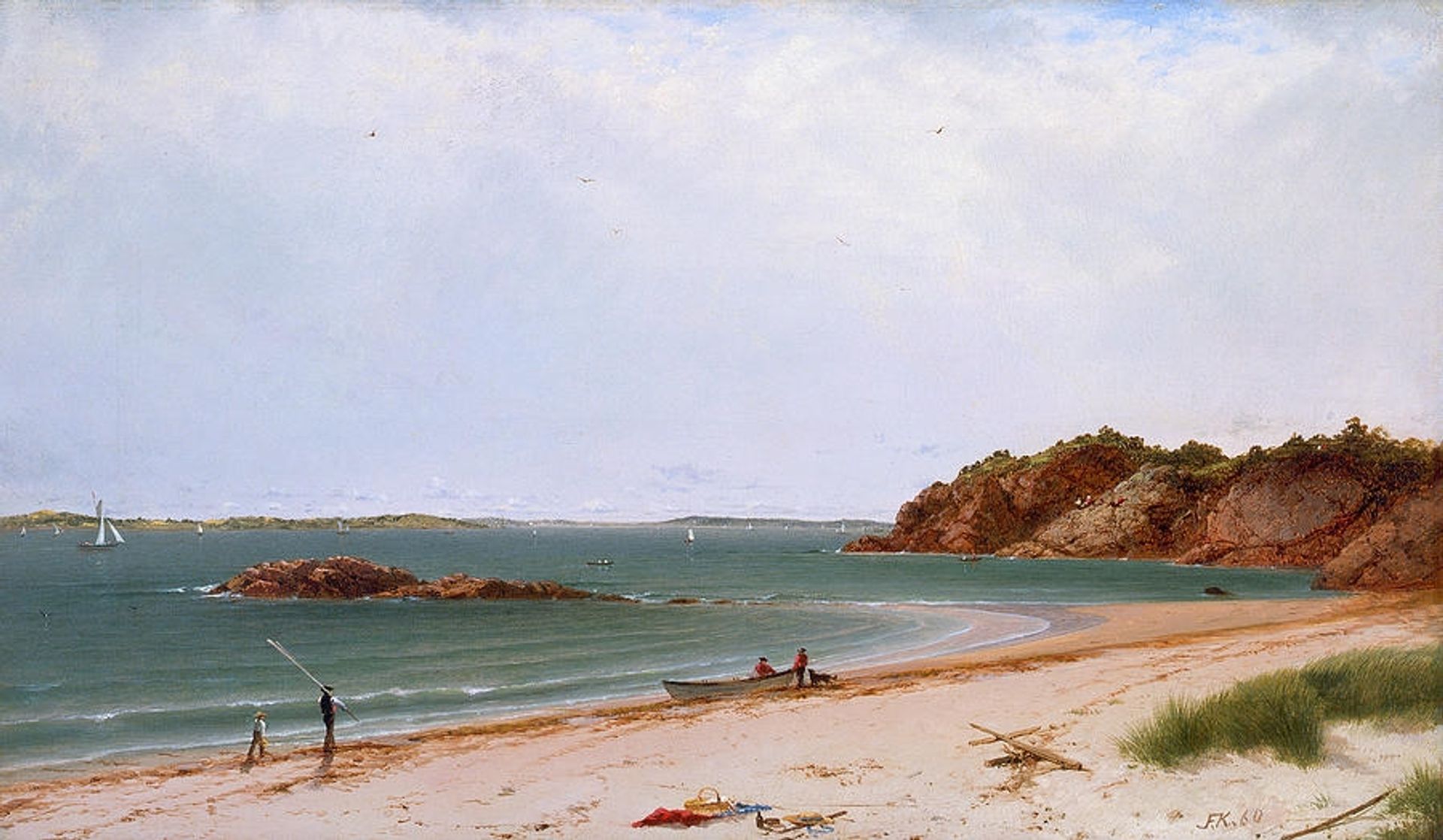View of the Beach at Beverly Massachusetts by John Frederick Kensett
