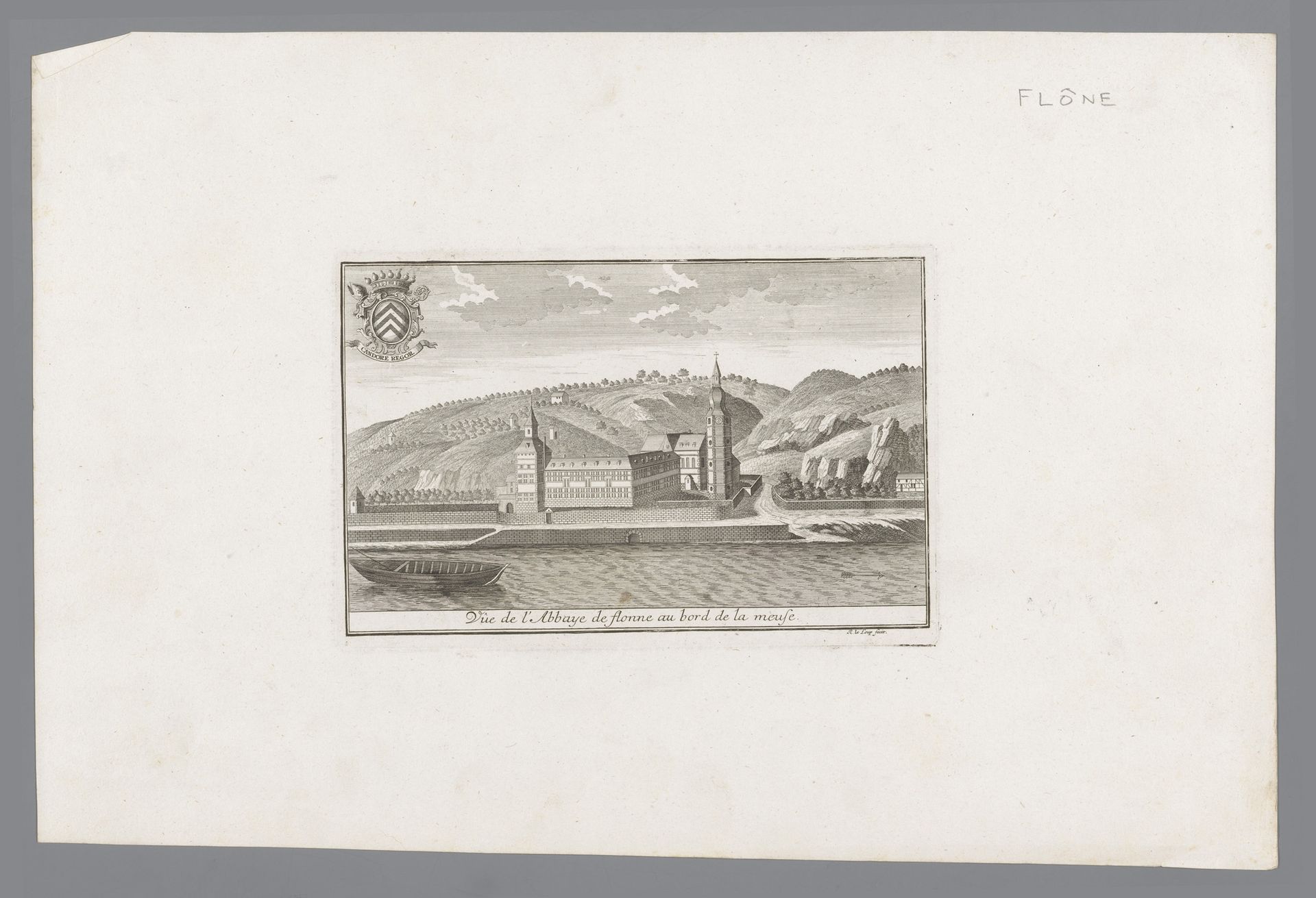 Gezicht op de Abdij van Flône by Anonymous