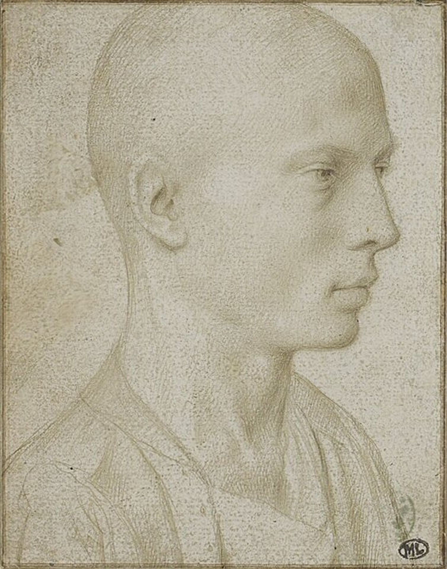 Study of a Bust of Young Boy with Shaved Head by Gerard David