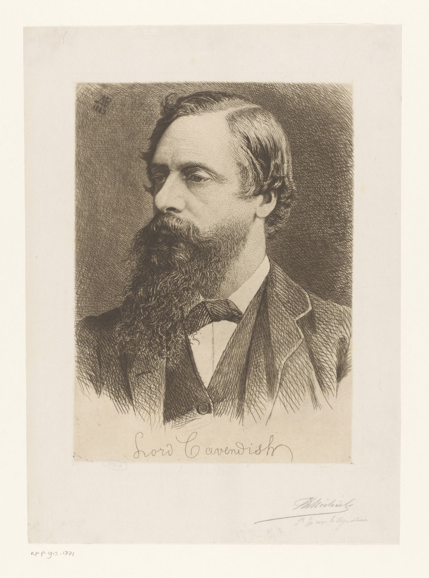 Portret van Frederick Cavendish by Jean Baptiste Pierre Michiels