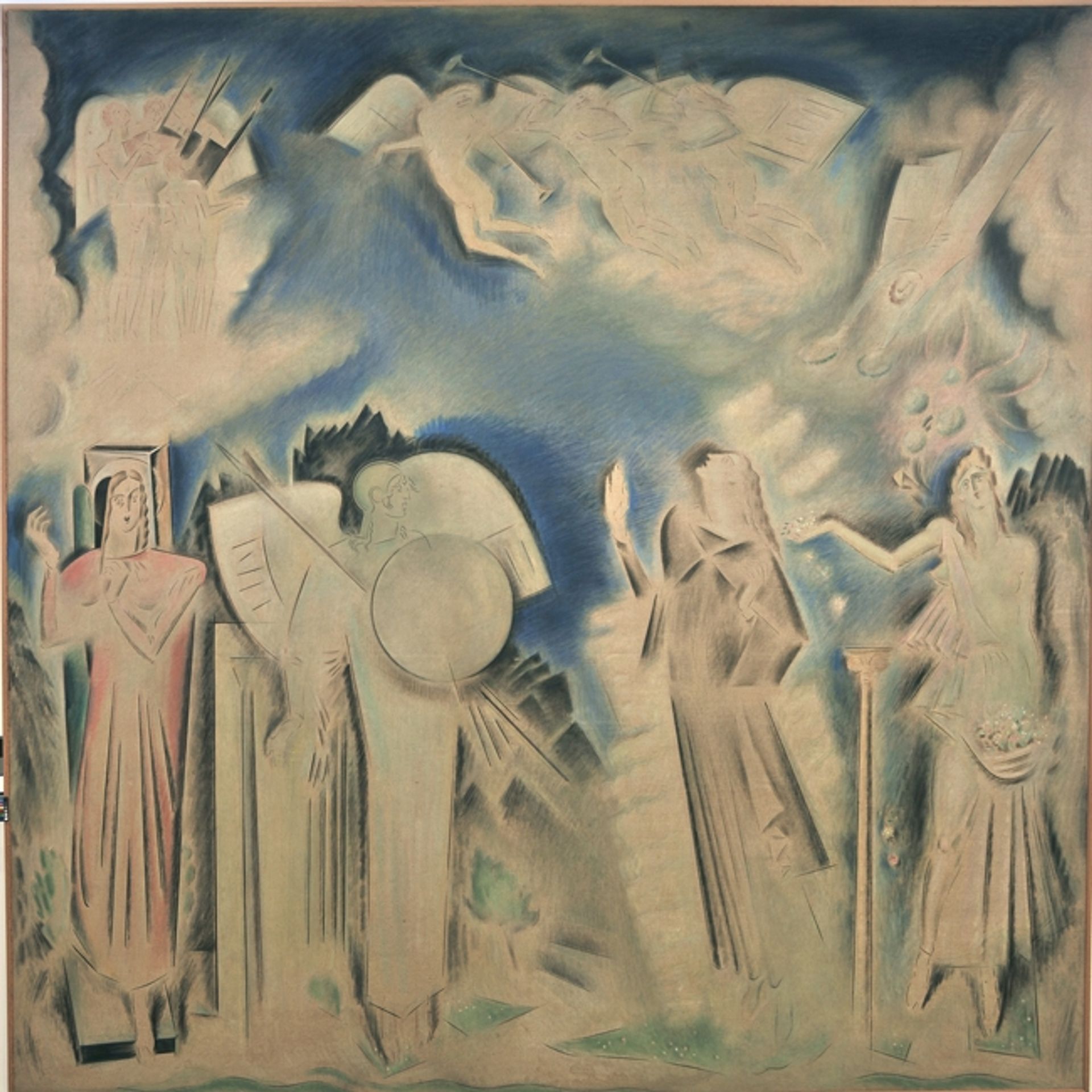 The Apotheosis of Athanasios Diakos by Konstantinos Parthenis