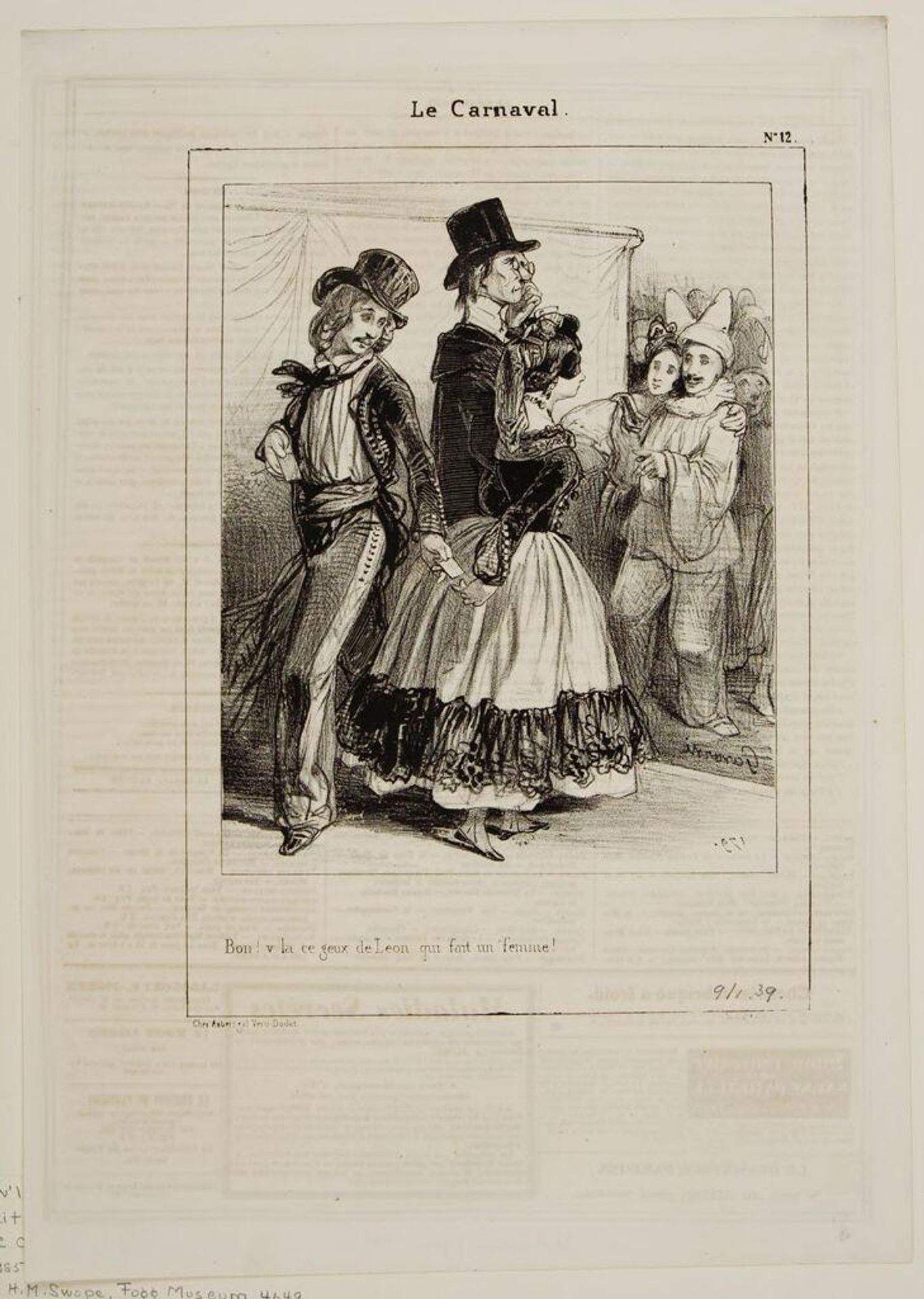 Oh great! Here's that rascal LÃ©on picking up a woman! by Paul Gavarni