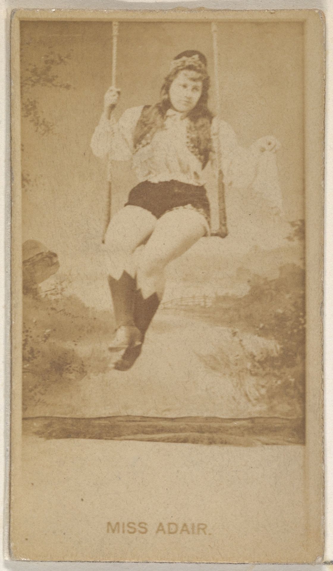 Miss Adair, from the Actors and Actresses series (N45, Type 8) for Virginia Brights Cigarettes by Allen & Ginter