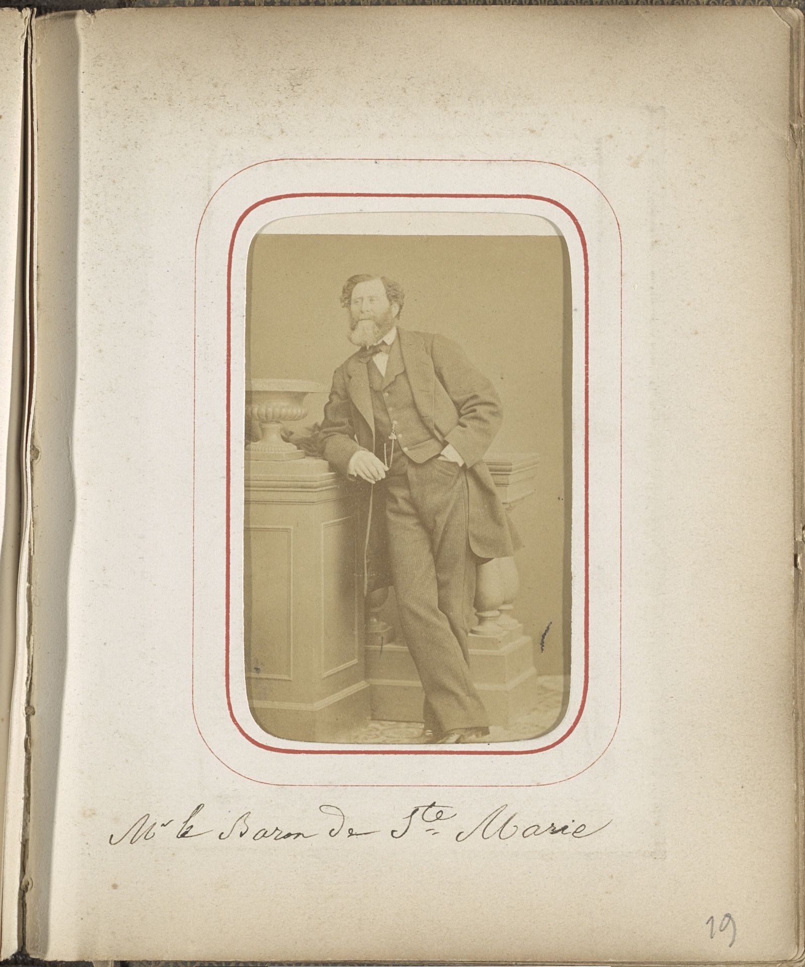 Portret van baron De St. Marie by Moosbrugger (fotograaf)