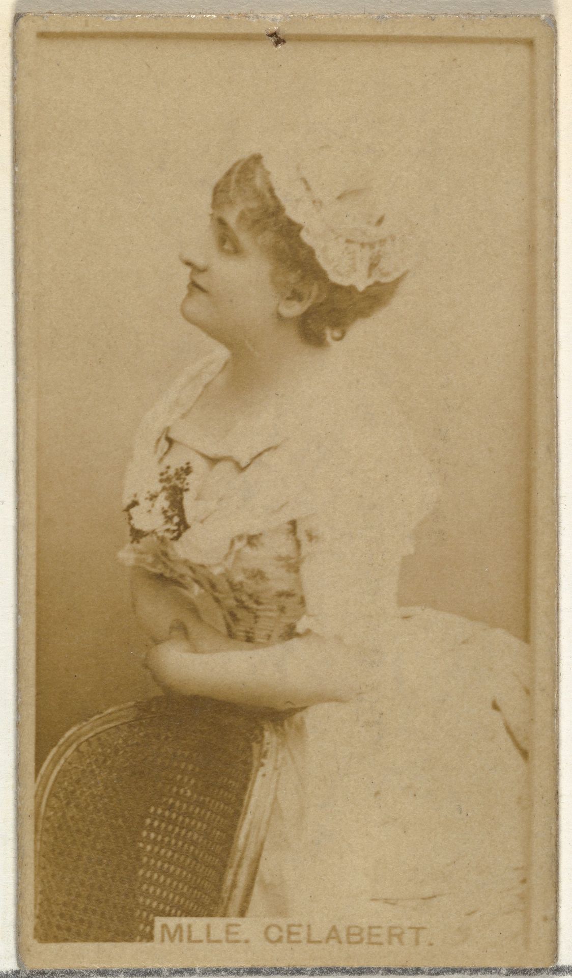 Mlle. Gelabert, from the Actors and Actresses series (N145-8) issued by Duke Sons & Co. to promote Duke Cigarettes by W. Duke, Sons & Co.