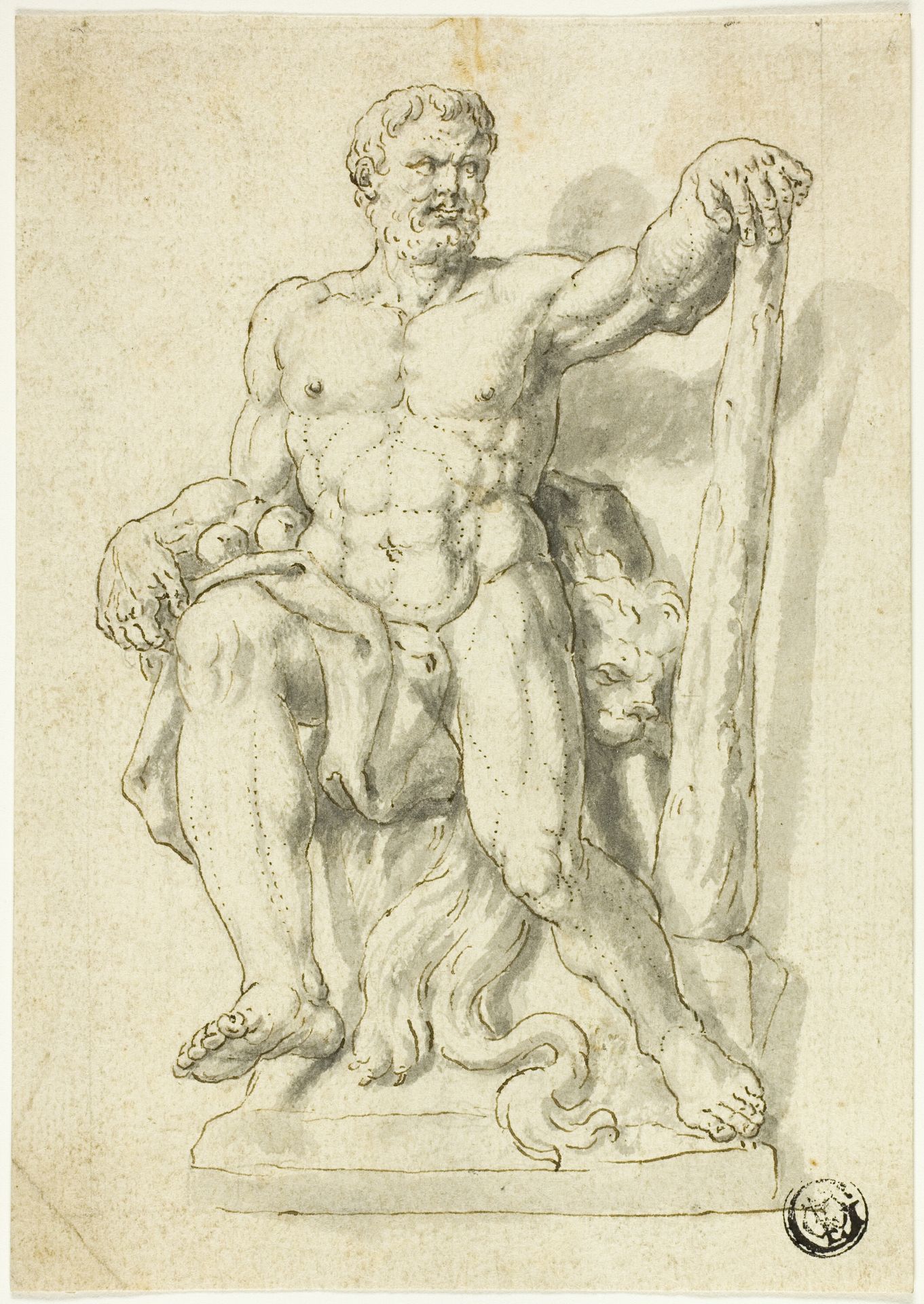 Statue of Seated Hercules by Anonymous
