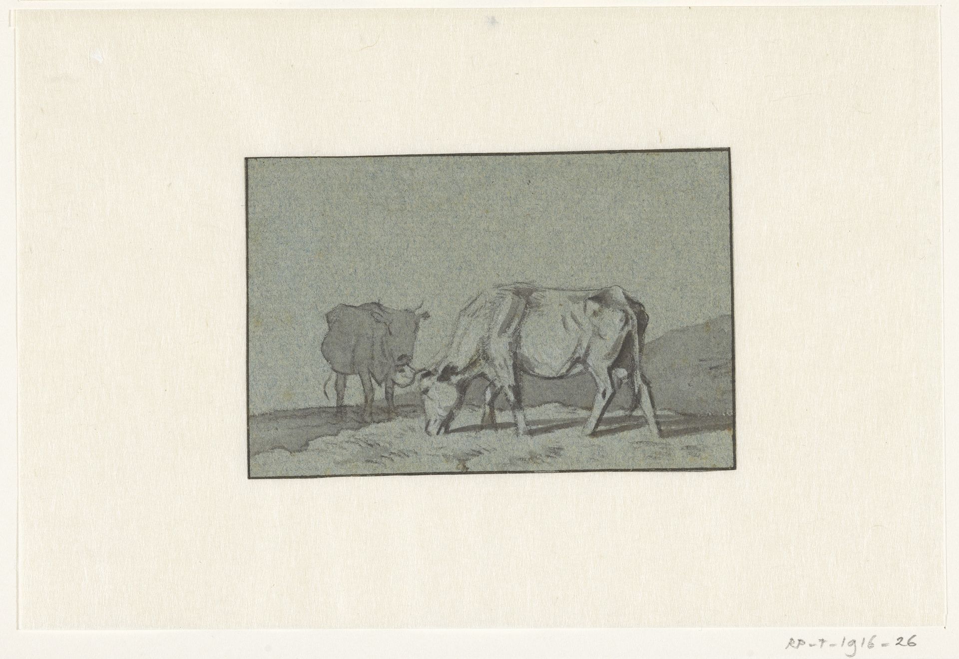 Landschap met grazende koeien by Wouter Johannes van Troostwijk