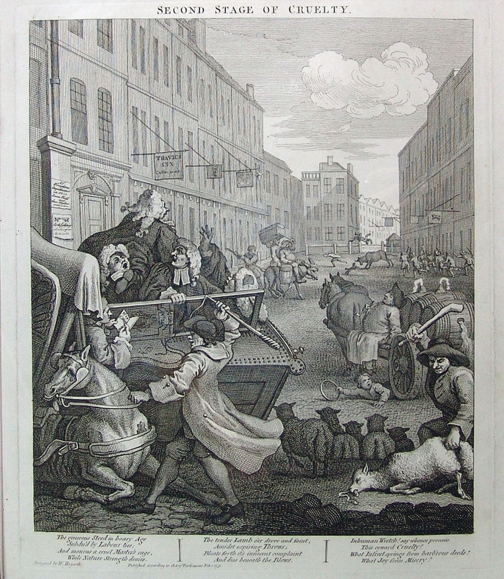 Second stage of cruelty by William Hogarth