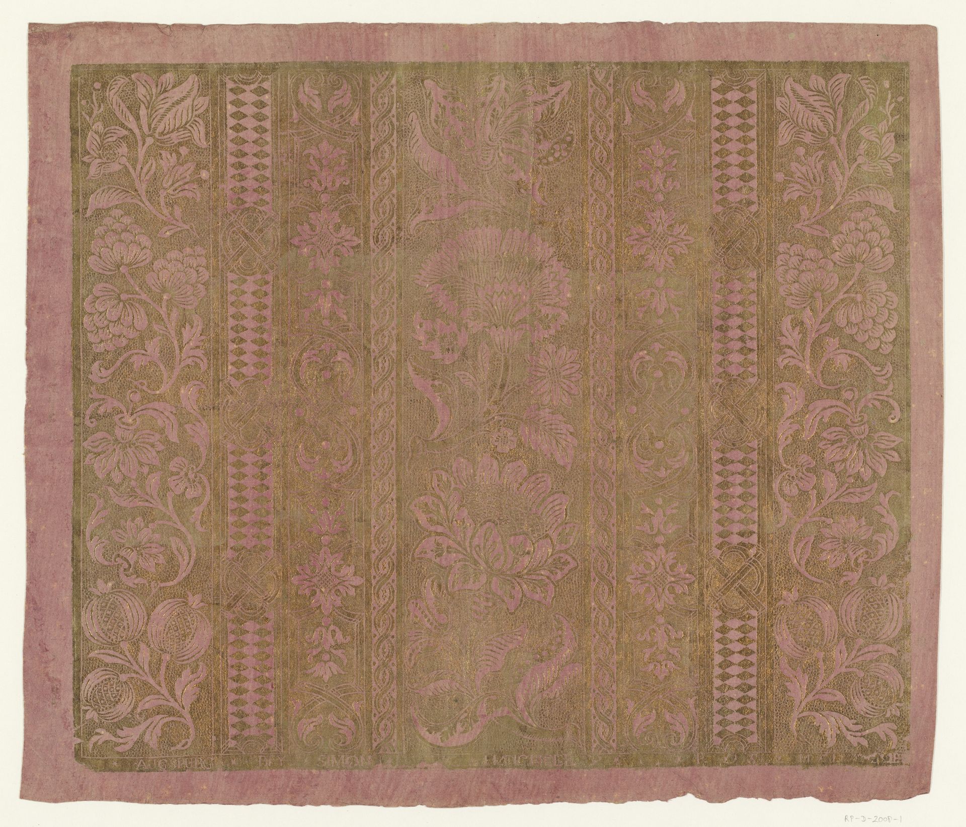 Blad met drie banden met bloemen by Simon Haichele