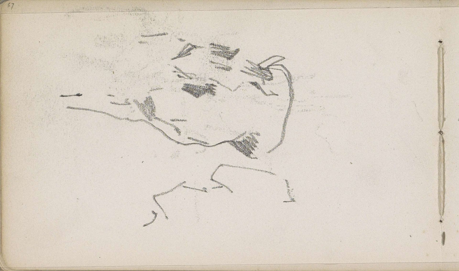 Studie, mogelijk van een dier by George Hendrik Breitner