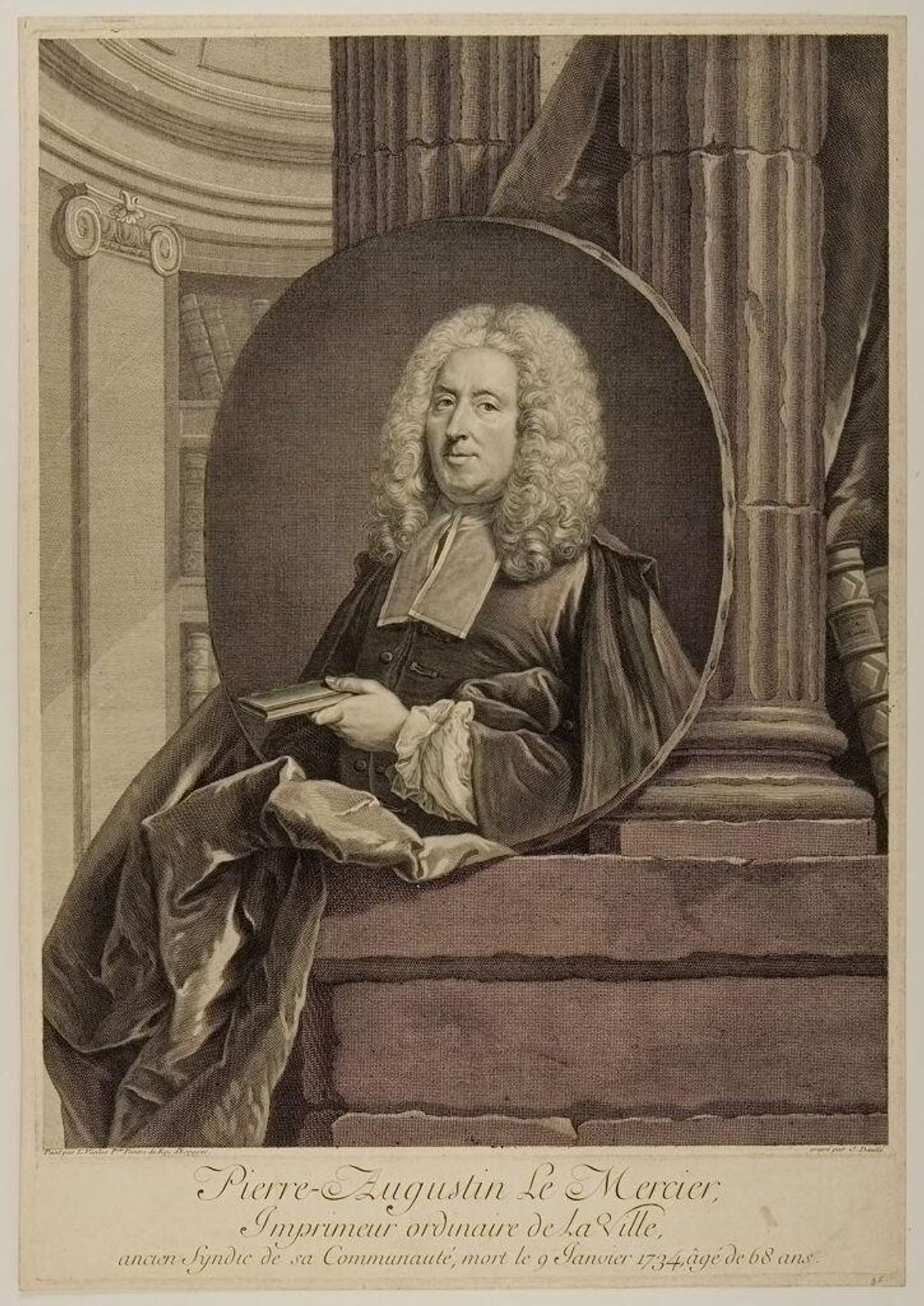 Pierre Augustin Le Mercier by Jean Daullé