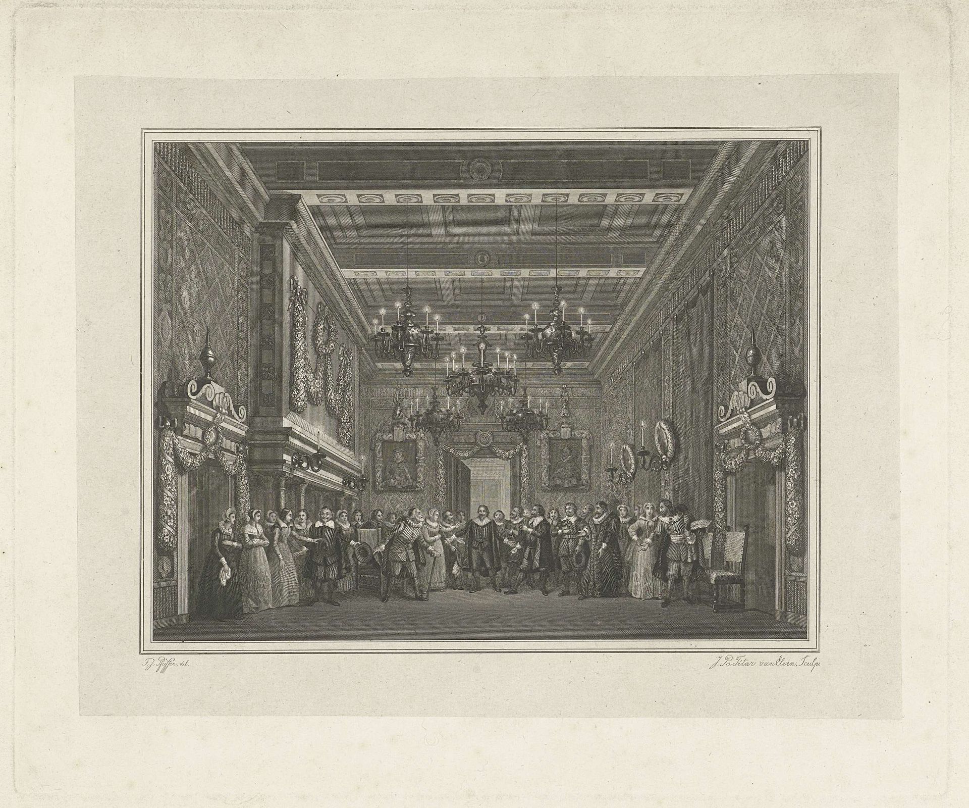 Onaangekondigde gast by Jan Baptist Tetar van Elven