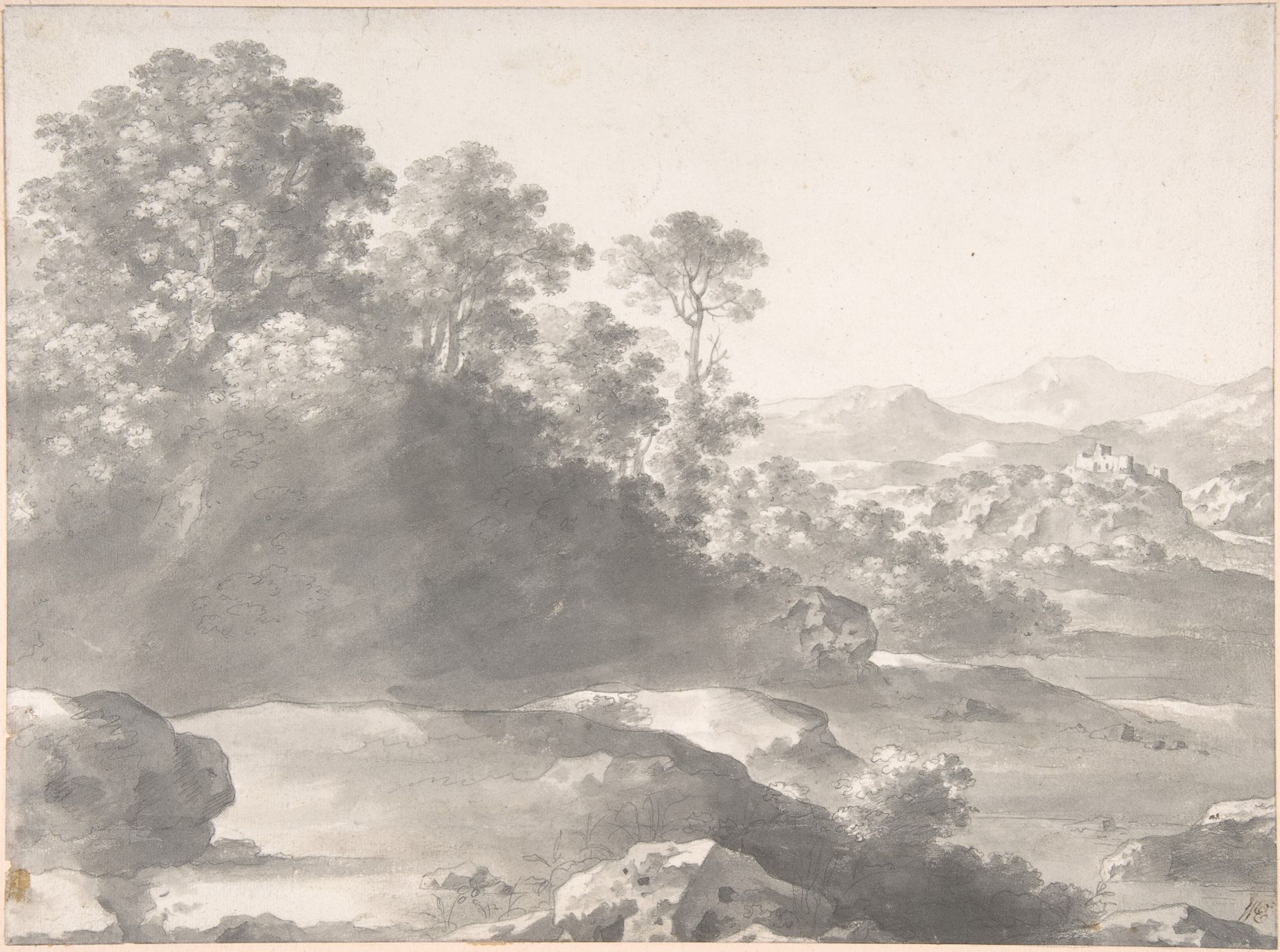 Landscape by Cornelis van Poelenburch