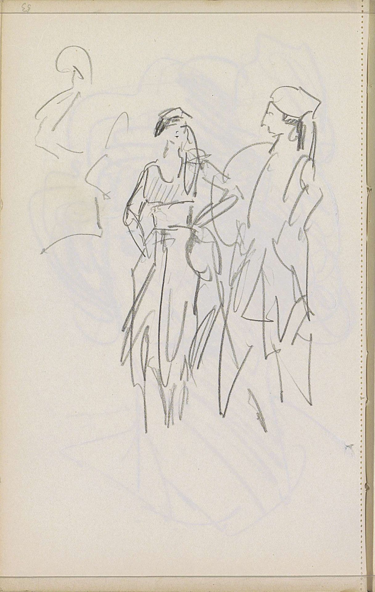 Staande figuren met de handen in de zij by Isaac Israels