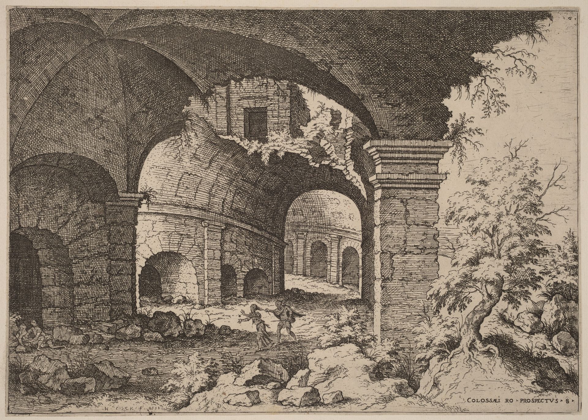Eighth View of the Colosseum by Hieronymus Cock