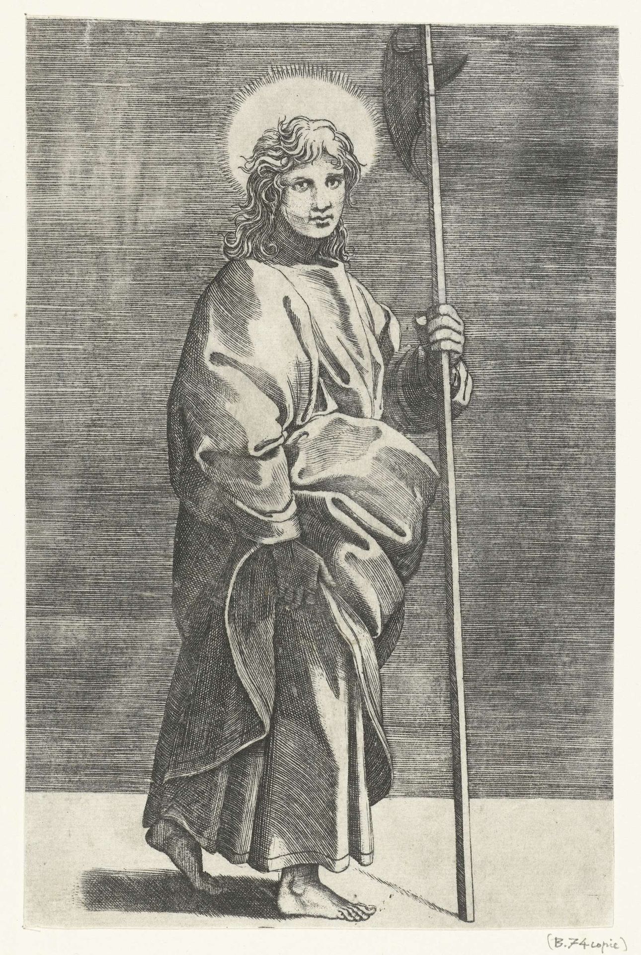 Apostel Judas Taddeüs met hellebaard by Marco Dente