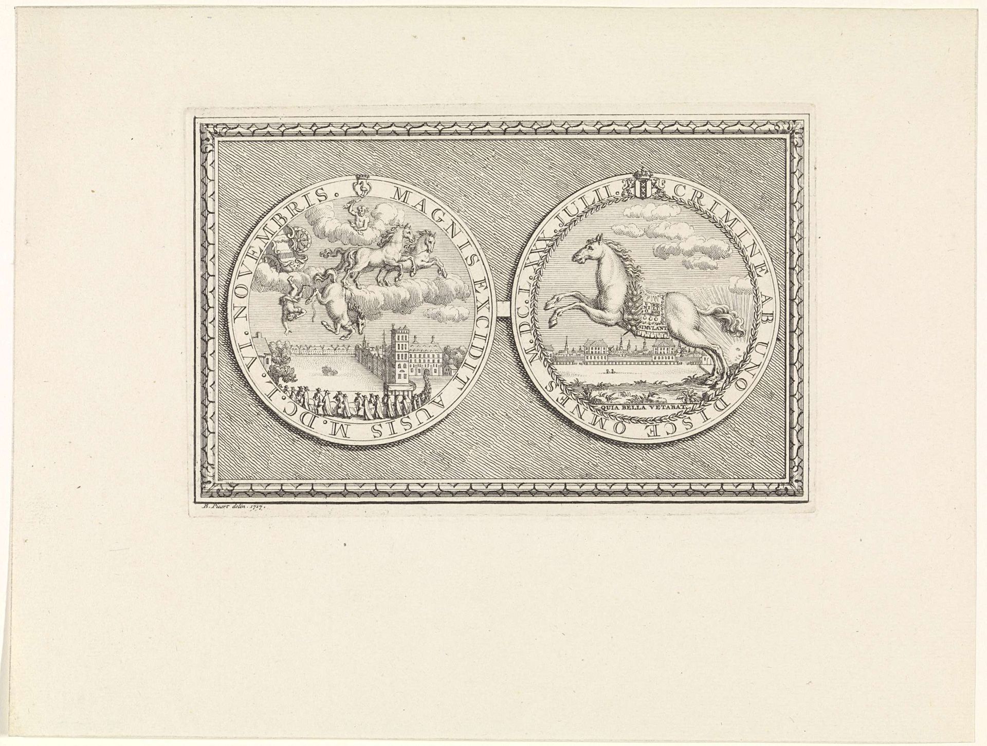 Penning vervaardigd ter nagedachtenis aan Willem II, prins van Oranje by Bernard Picart