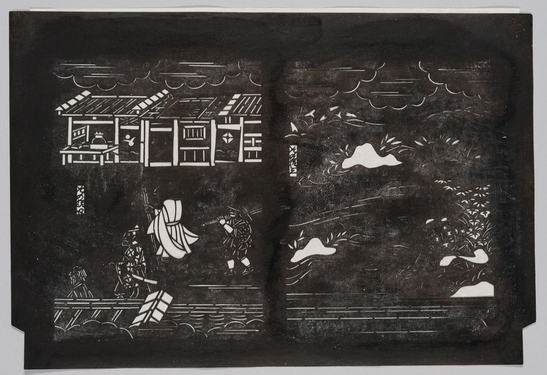 Stencil for Illustrated Don Quixote (Ehon Don KihÅte) by Serizawa Keisuke