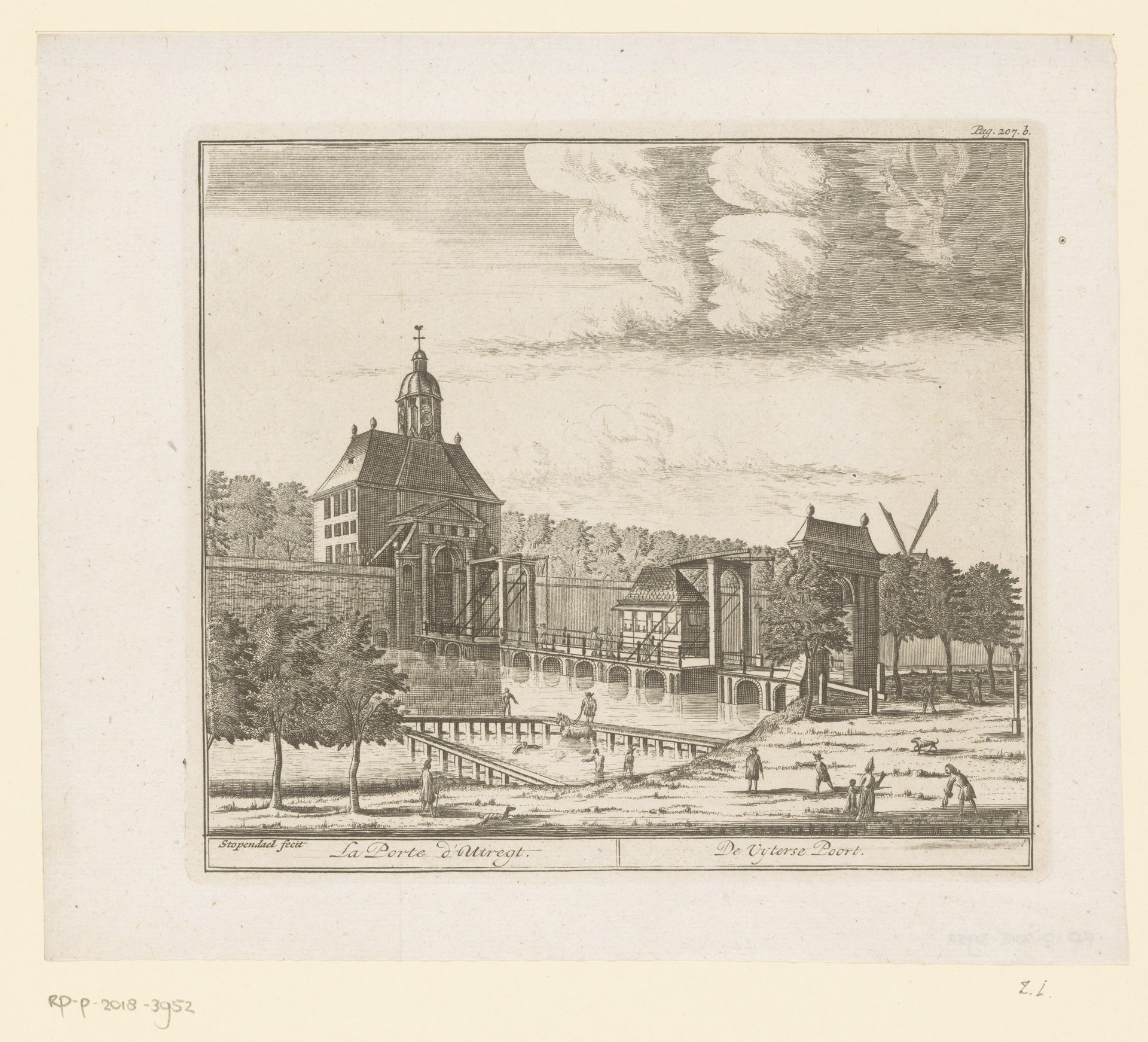 Gezicht op de Utrechtsepoort in Amsterdam by Daniël Stopendaal