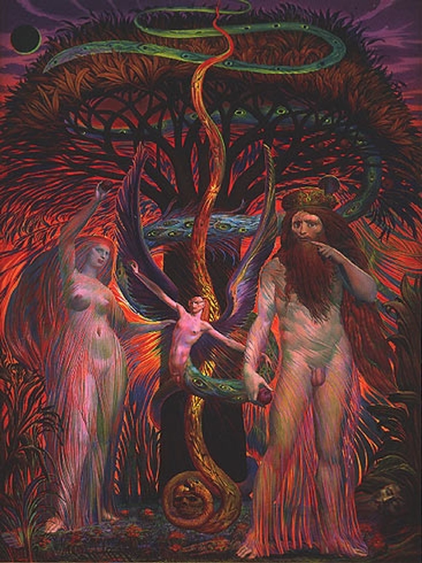 ADAM AND EVE UNDER THE TREE OF KNOWLEDGE by Ernst Fuchs