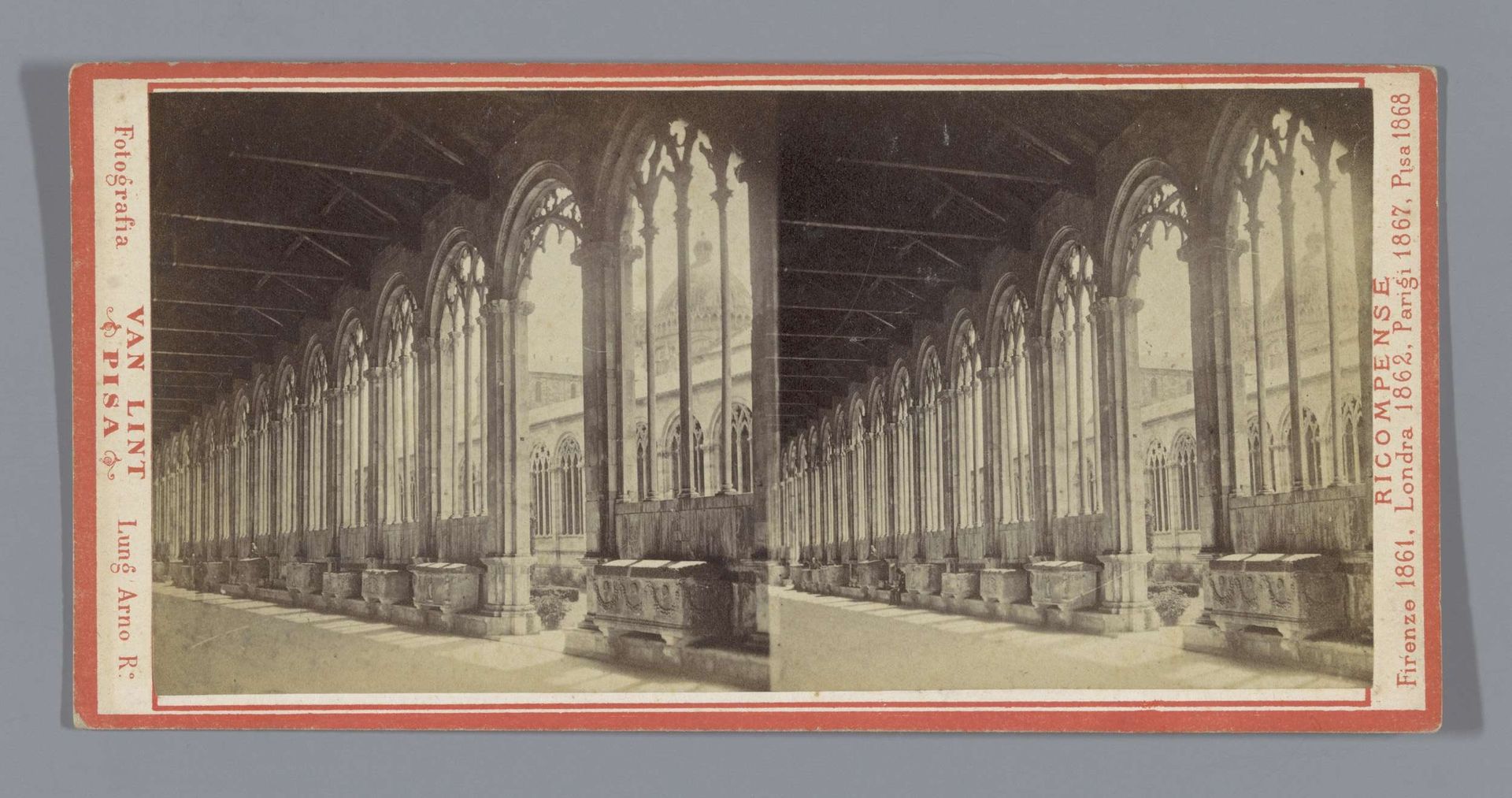 Zuilengang in het Camposanto te Pisa by Enrico van Lint