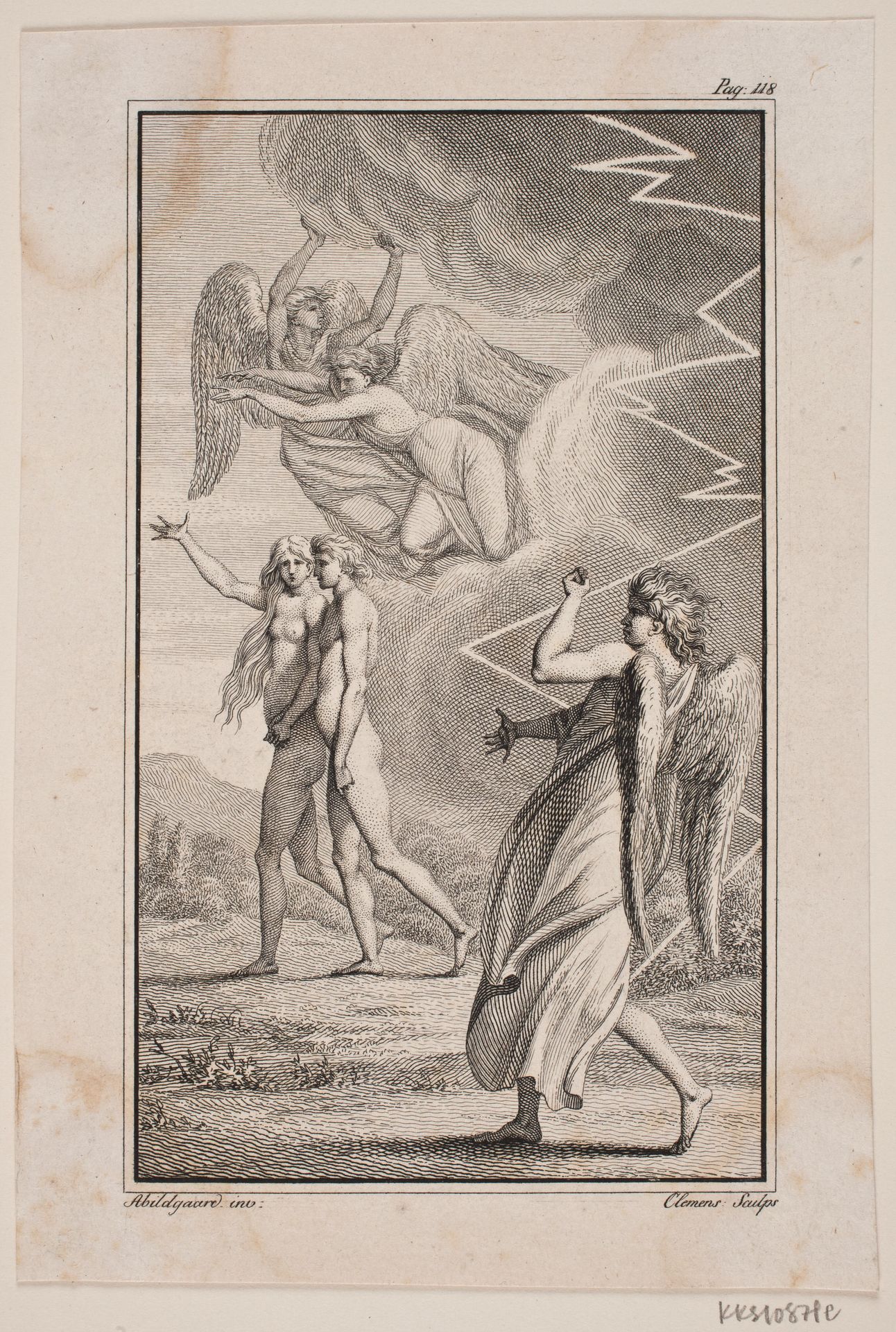 Illustration til Johannes Ewalds "Adam og Eva" V by J.F. Clemens
