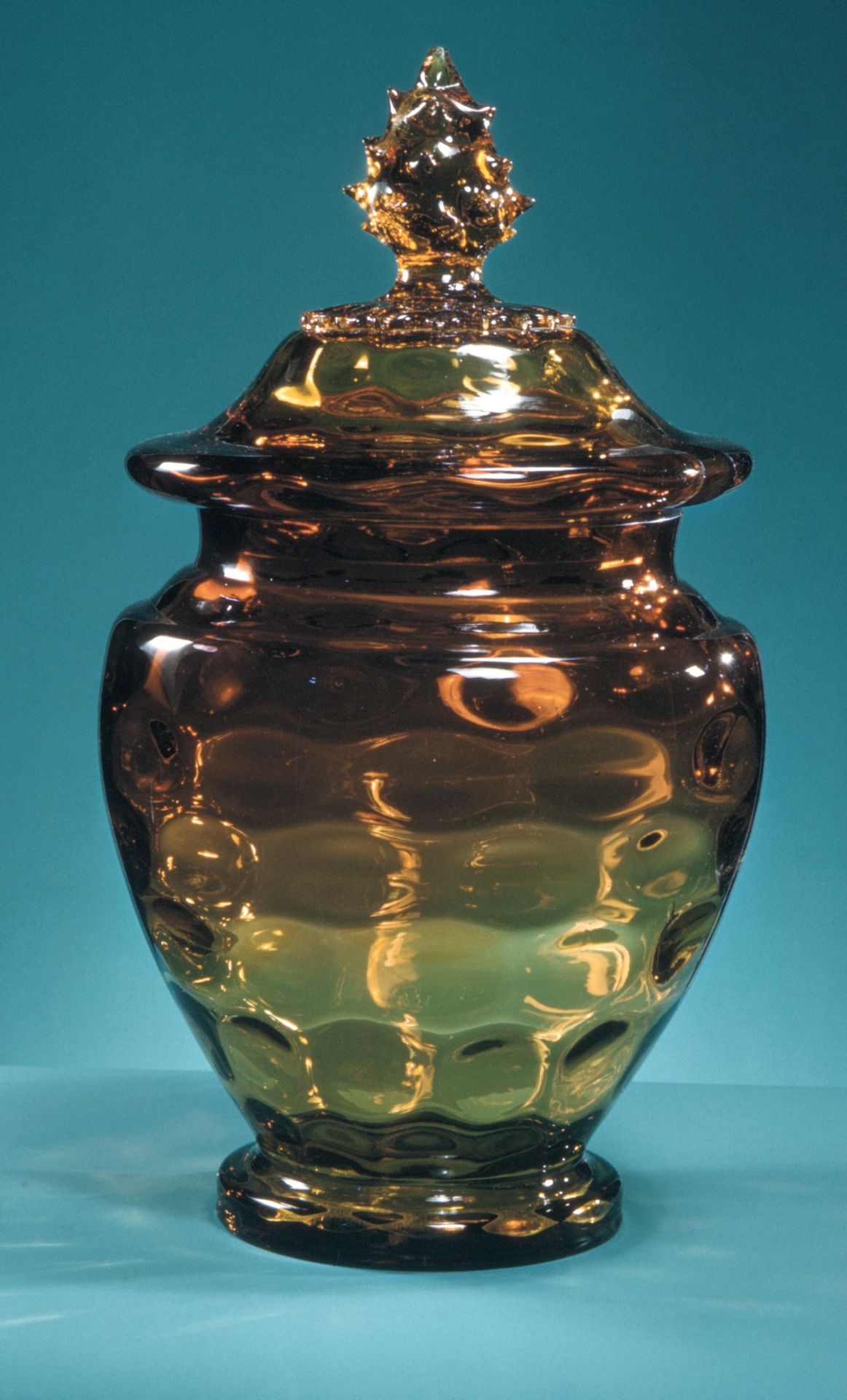 Covered Punch Bowl by Hobbs, Brockunier and Company