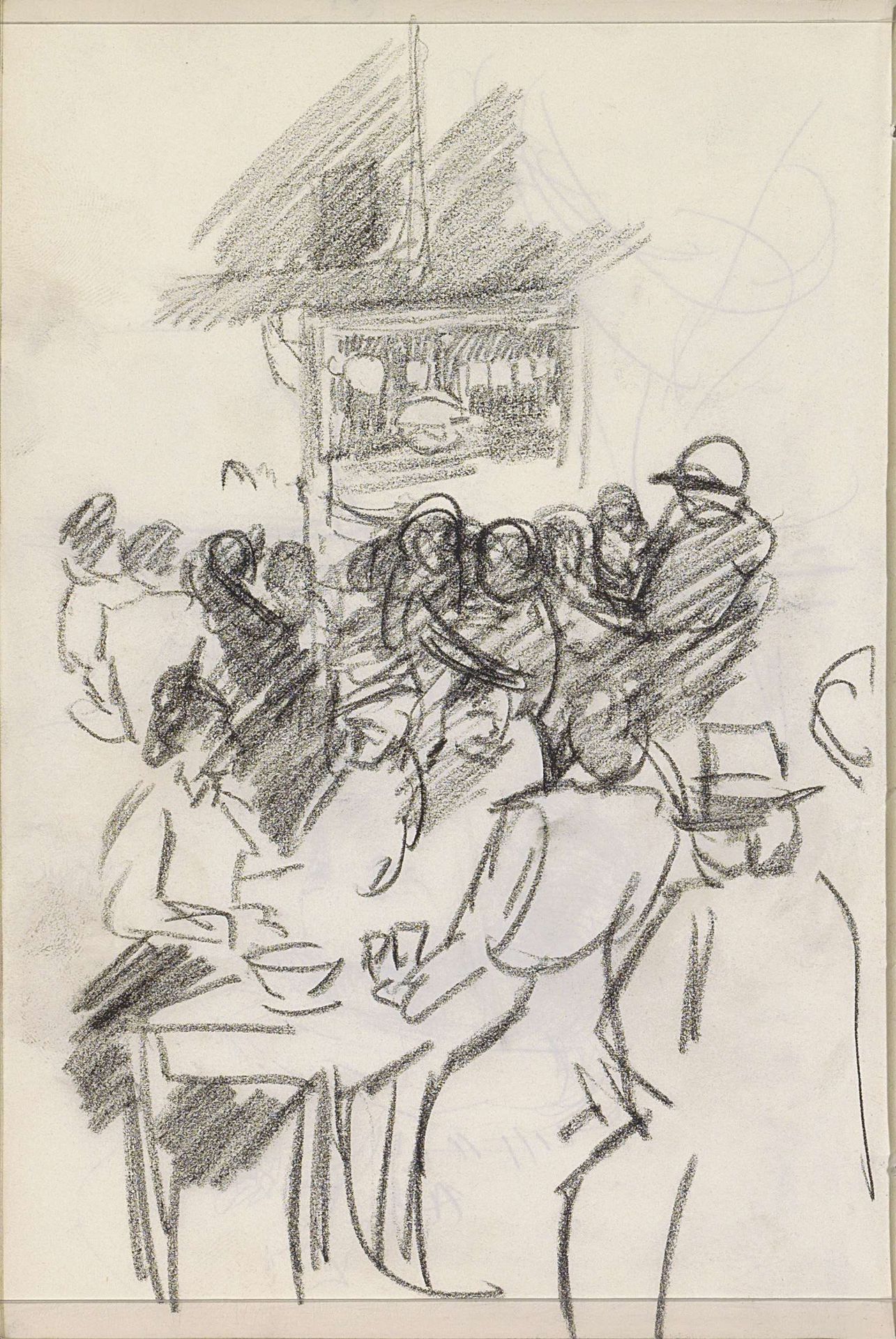 Figuren, mogelijk in een etablissement by Isaac Israels