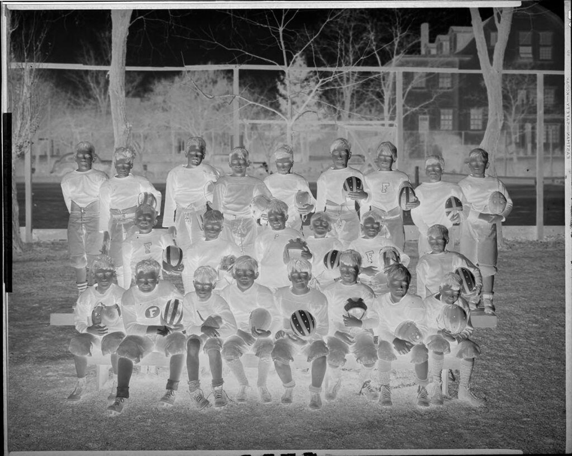 Untitled (football team, Friends School) by Harris & Ewing
