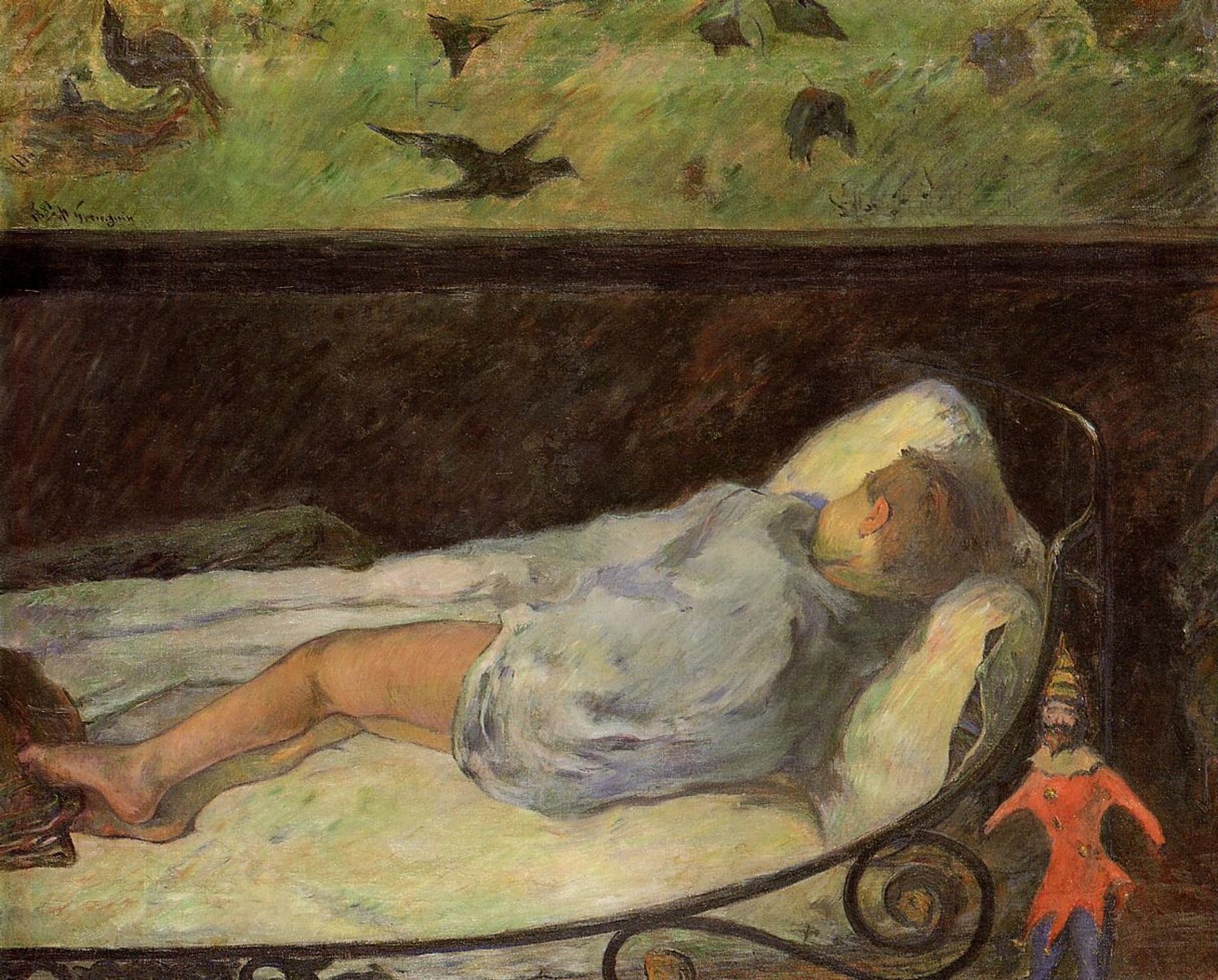 Young Girl Dreaming (Study of a Child Asleep) by Paul Gauguin
