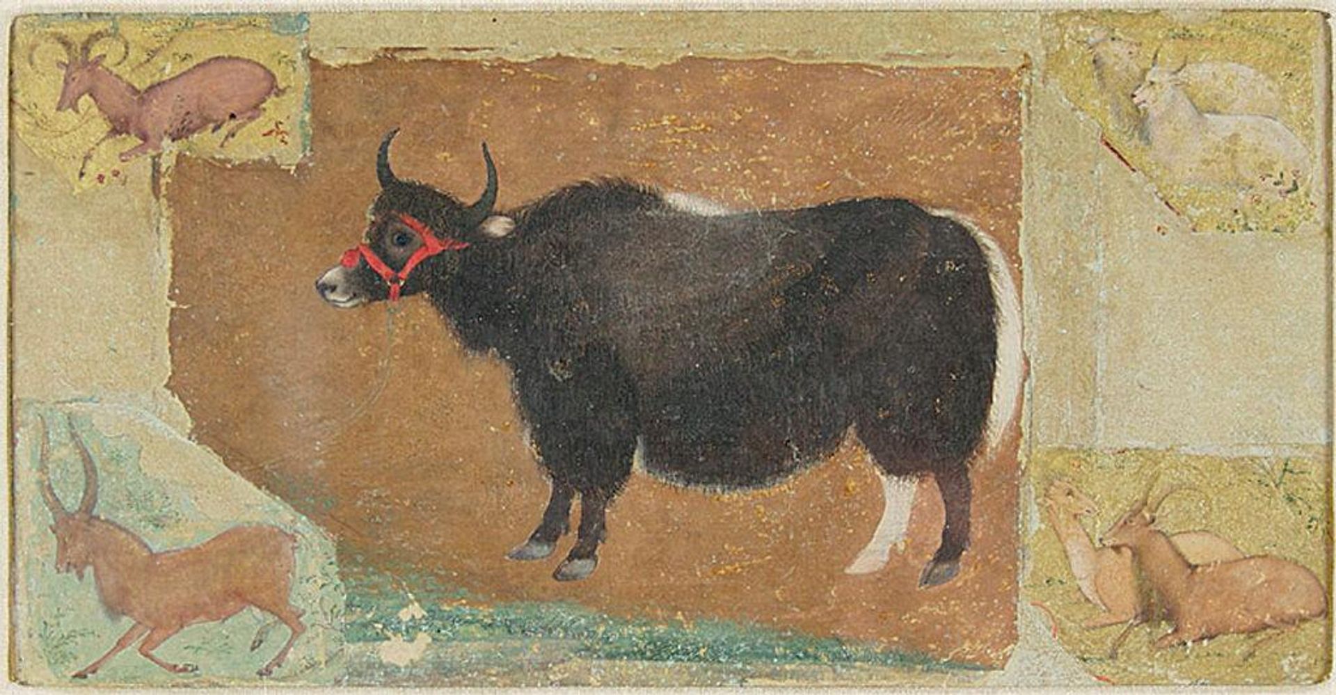 Tibetan Yak with Vignettes of Animals by Attributed to Abuâl Hasan