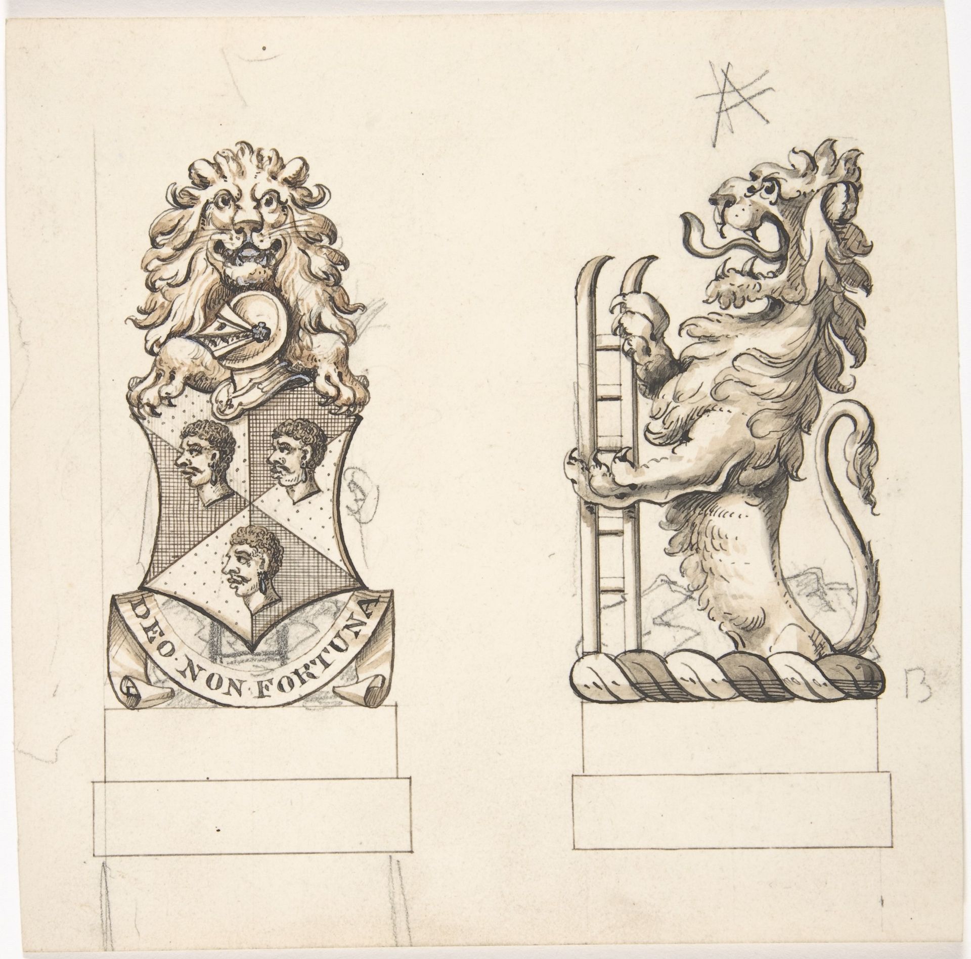 Design for Heraldic Ornament by Anonymous