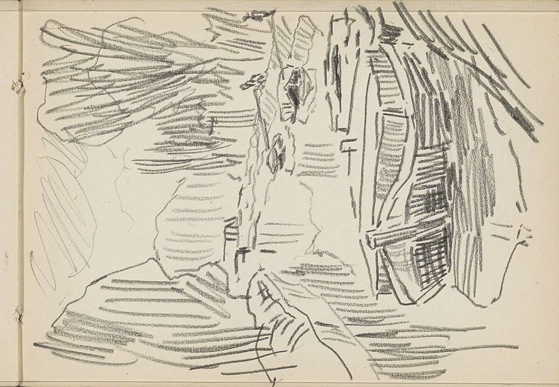 Aangemeerde boten op een vaart by Alexander Shilling